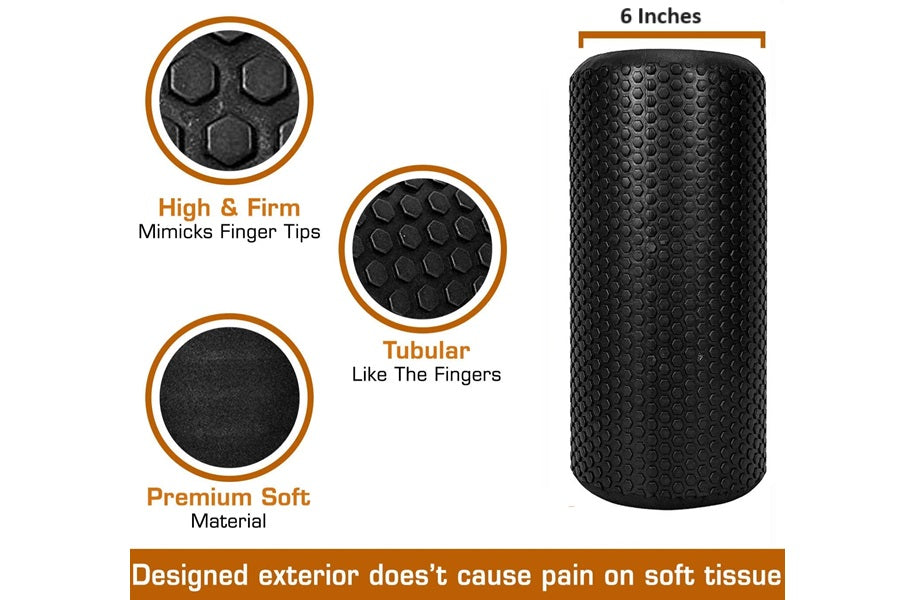 Warrior Elite High-Density Foam Roller for Muscle Recovery & Pain Relief - Perfect for Gym, Yoga, and Home Workouts