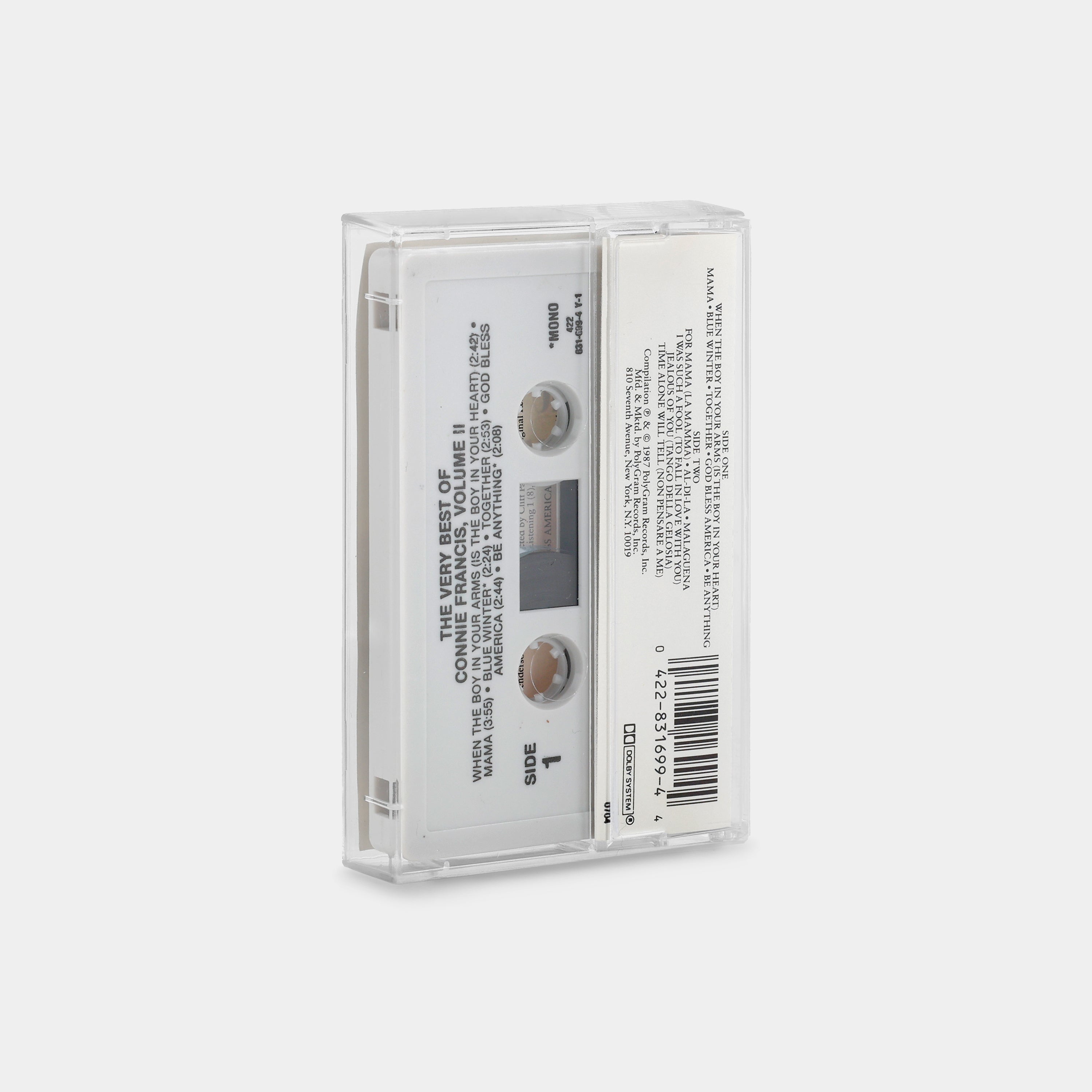 Connie Francis - The Very Best Of Connie Francis Volume Two Cassette Tape | Vintage Music Collection | Perfect for Retro Music Lovers & Cassette Collectors