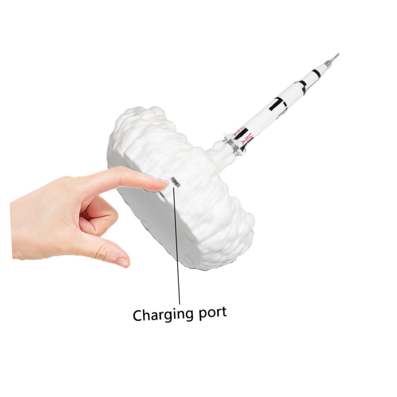Angoily 3D Printed Rocket LED Night Light for Girls - Soft Glow Bedroom Decor, Kids Room Nightlight, Nursery Lamp for Safe & Comfortable Sleep