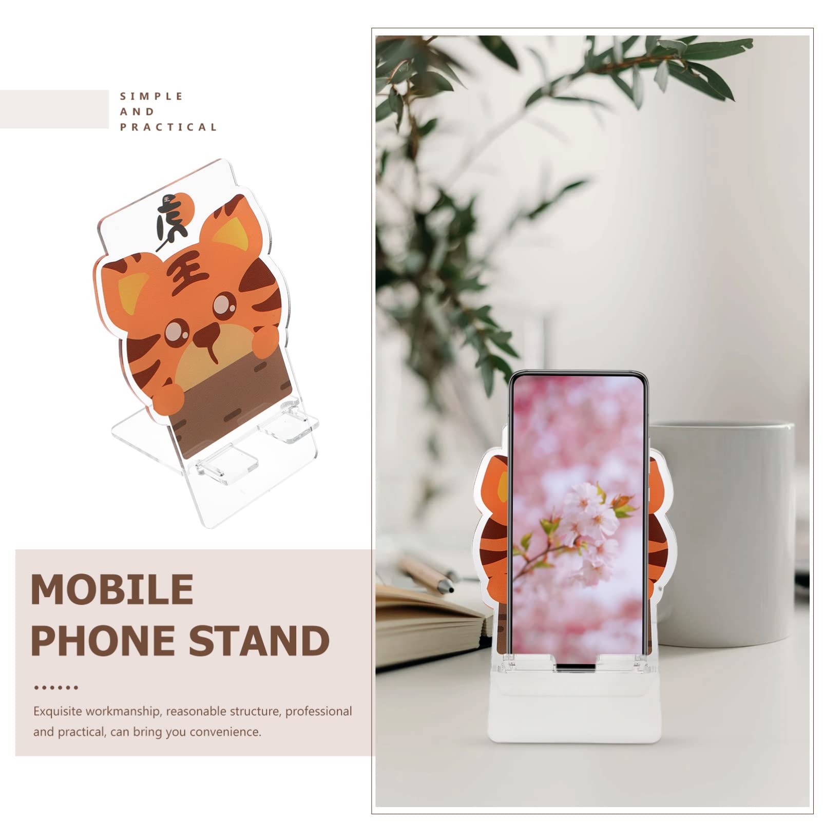 Adjustable Acrylic Tablet Stand & Phone Holder - Portable Dock Cradle for Smartphones, iPads, Tablets | Office Desk Organizer, Retail Display Stand, Home & Travel Use