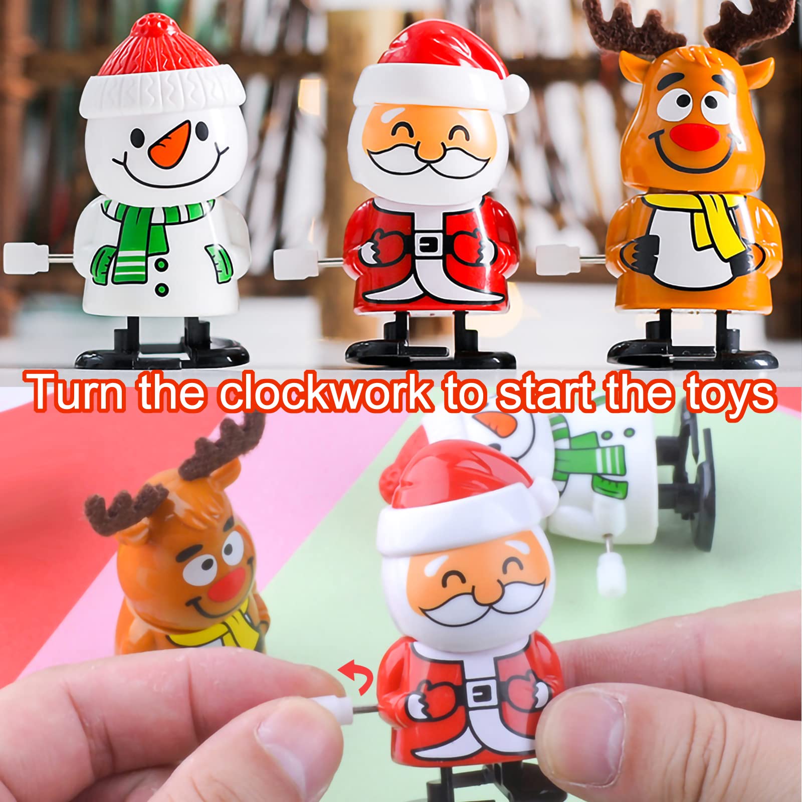 5 Pack Christmas Wind Up Toys - Fun Holiday Stocking Stuffers for Kids, Christmas Party Favors & Gifts | Perfect for Holiday Celebrations, Classroom Rewards & Festive Playtime