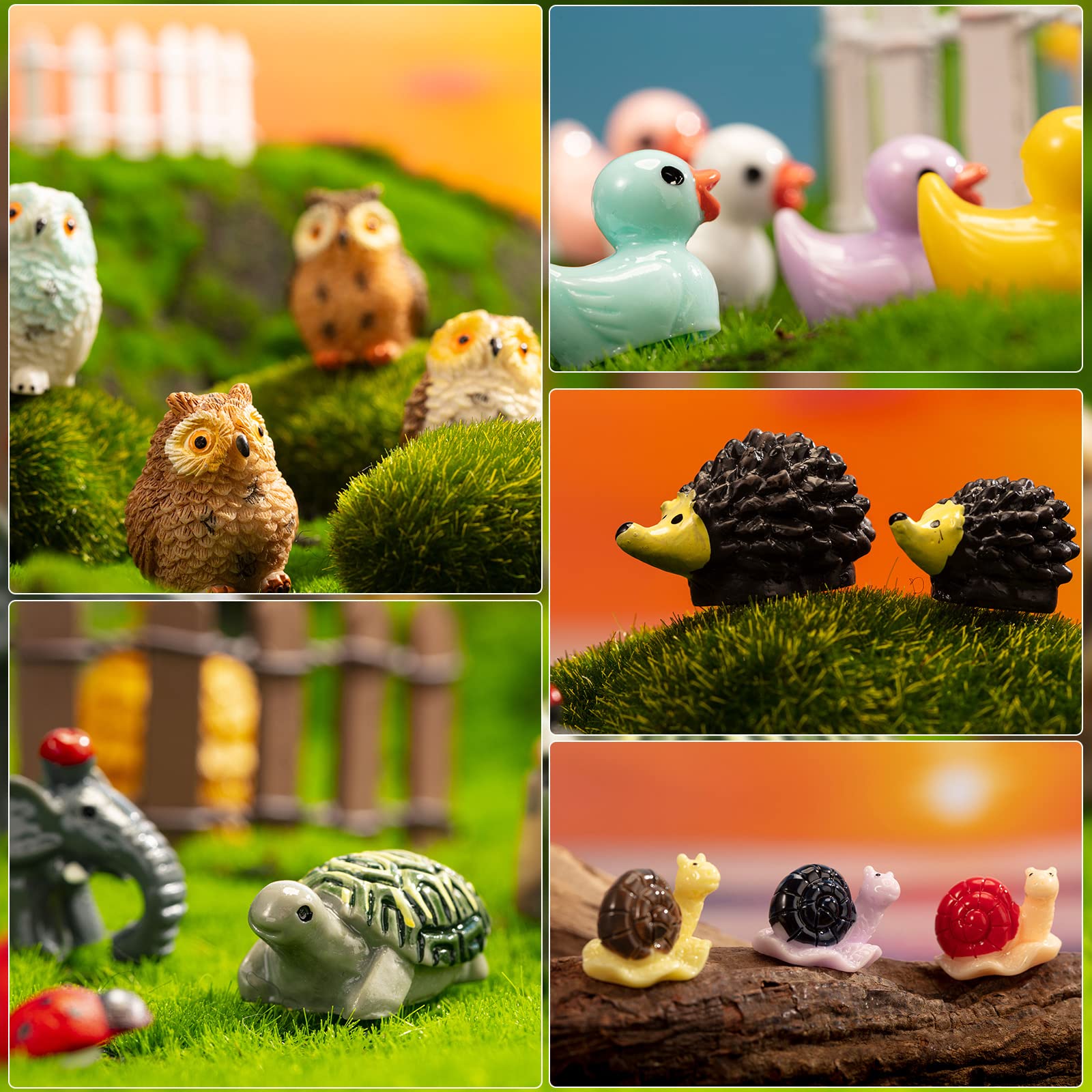 248 Pcs Miniature Garden Accessories Kit - Resin Animals & Figurines for DIY Dollhouse, Micro Landscape & Plant Decor | Perfect for Fairy Gardens, Terrariums & Home Decoration