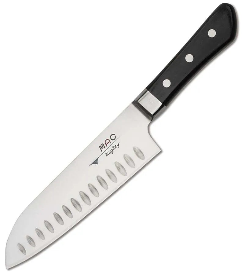 Premium Mac Hollow Ground Santoku Knife - 7 Inch Japanese Chef Knife for Slicing, Dicing & Chopping - Perfect for Home Cooks & Professional Chefs - Ideal for Vegetables, Meat & Fish