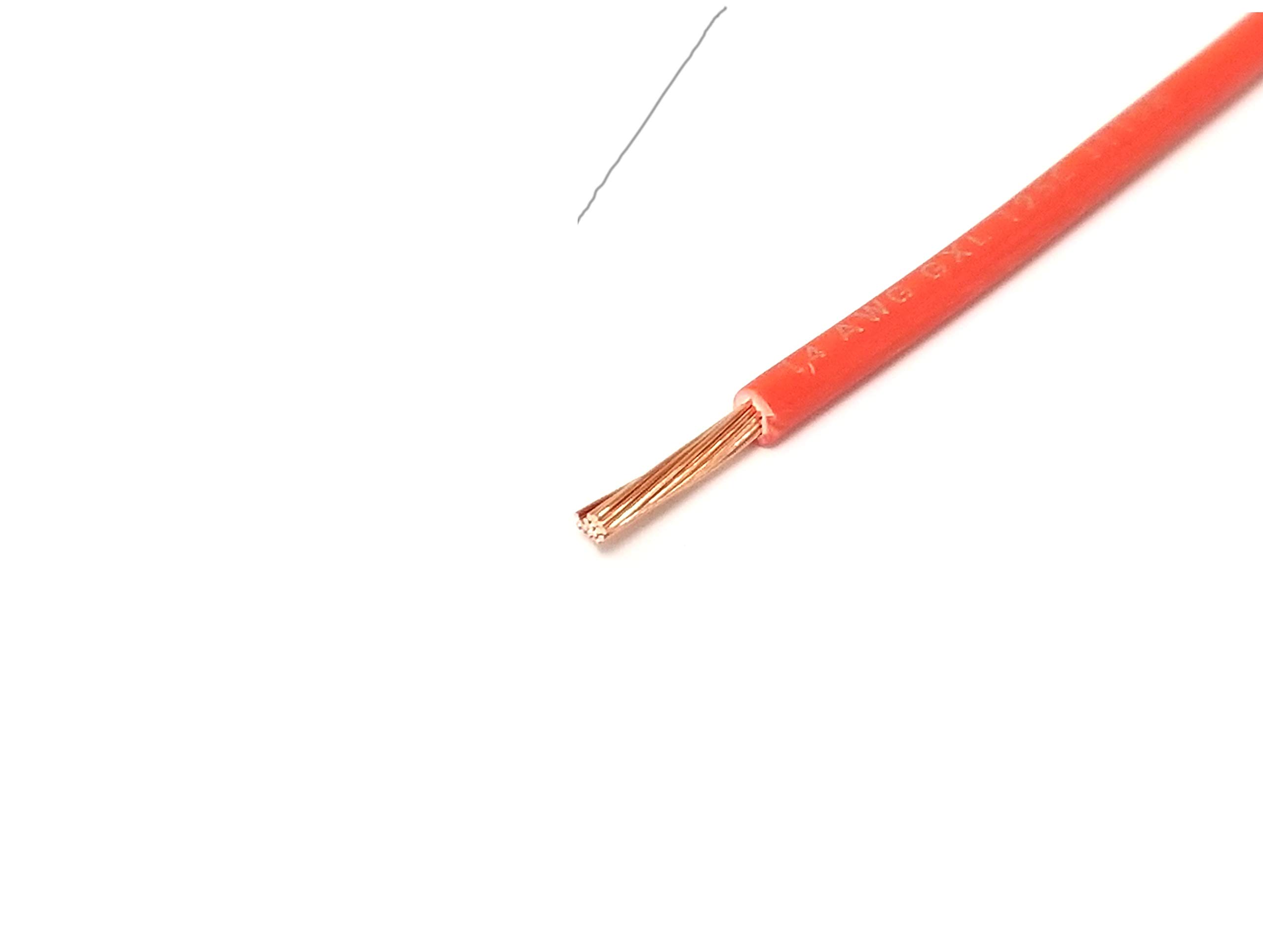 14 AWG GXL Automotive Wire - High Temperature Stranded Copper Wire (8 Colors, Legend Print, 25ft Coil) - AC/DC Power Supply - Made in USA - Perfect for Car Audio, Wiring Harnesses & Electrical Repairs