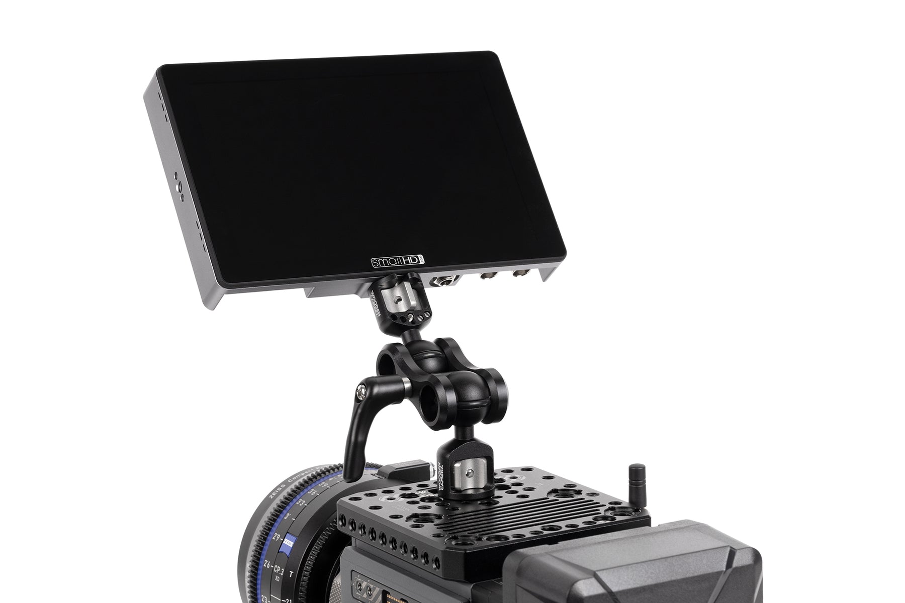 Universal Wooden Camera Monitor Mount - Adjustable Ultra Arm for DSLR, Camcorder & LCD Screens - Perfect for Photography, Videography & Studio Setups