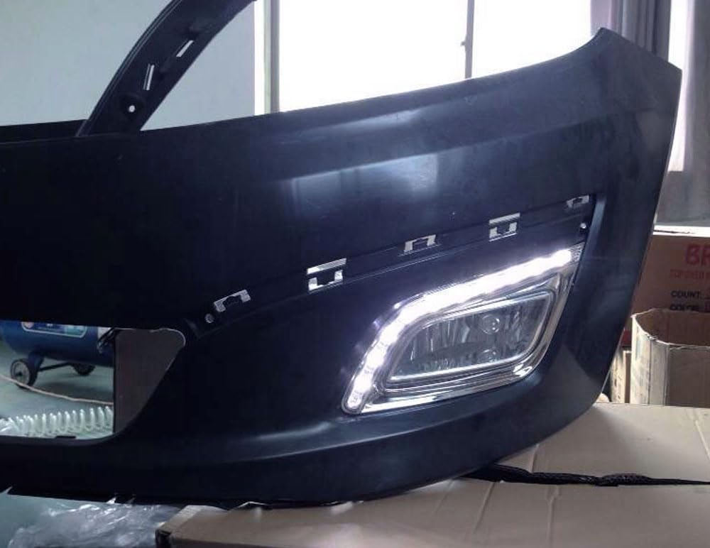 iJDMTOY Xenon White LED Daytime Running Lights for 2014-2015 Kia Optima K5 - OEM Fit Kspeed Style DRL Bezels with 12 High Power LEDs - Perfect for Enhanced Visibility & Stylish Daytime Driving