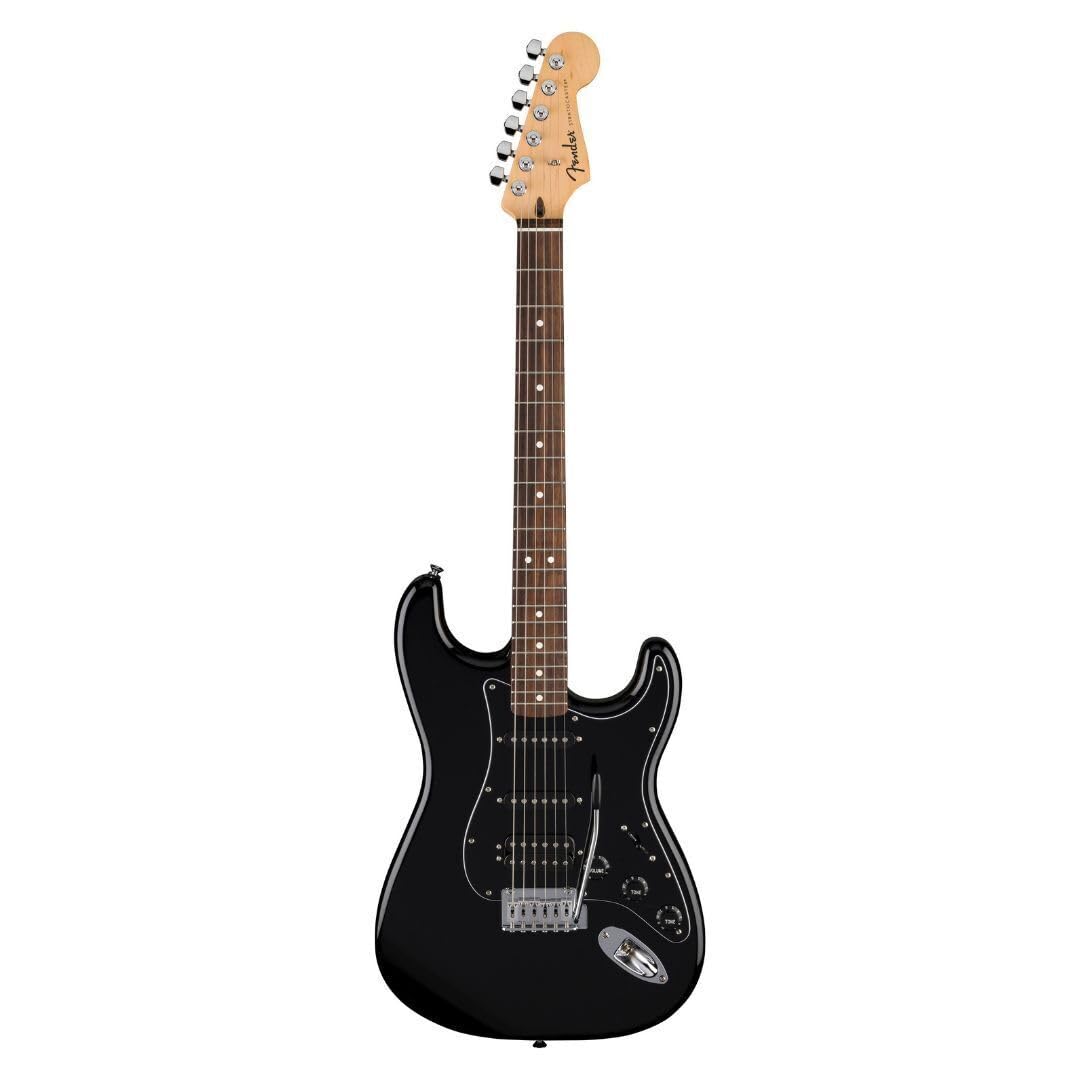 Fender Standard Stratocaster HSS Electric Guitar with Maple Fingerboard - Gloss Black Finish | Perfect for Rock, Blues & Stage Performances