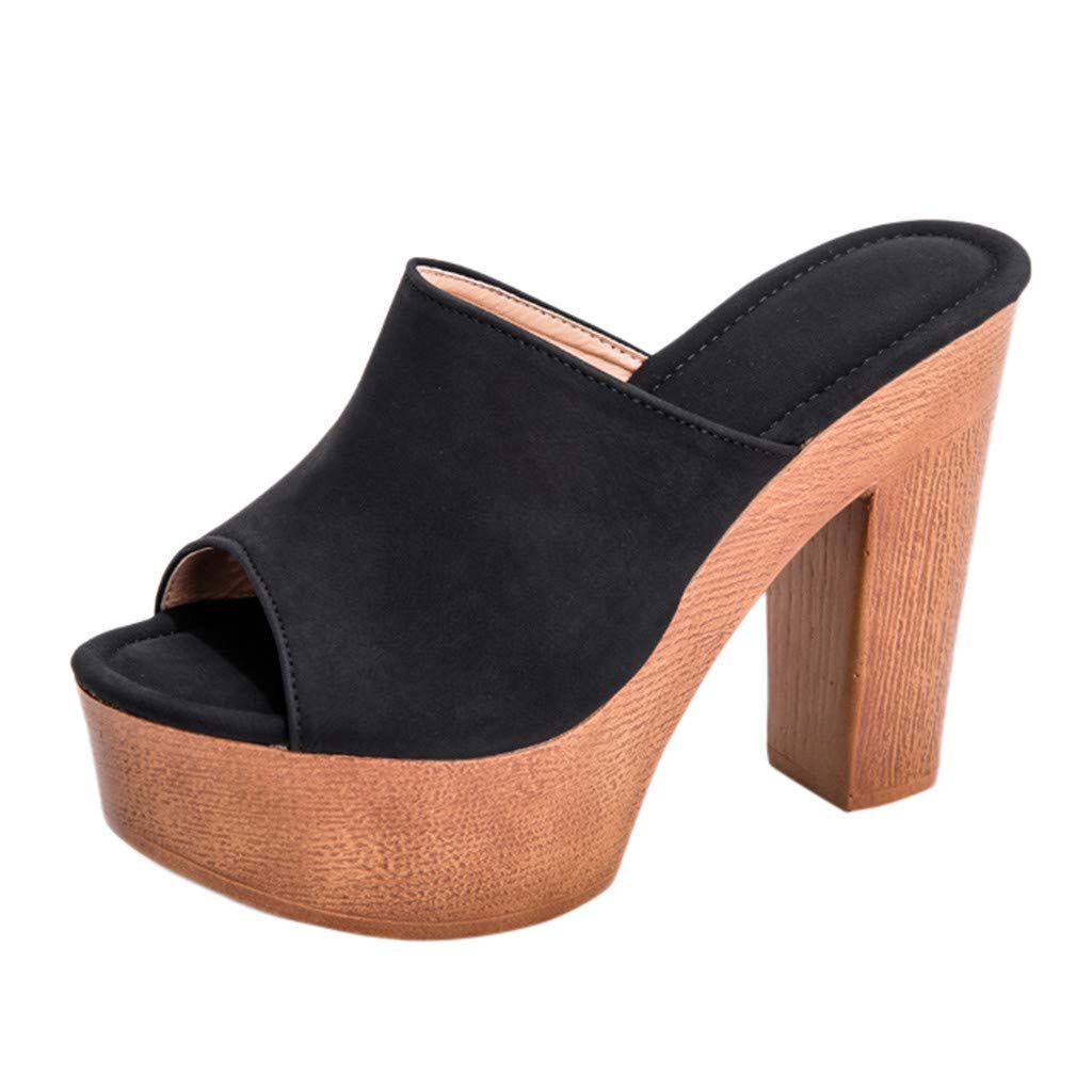 Thick-Soled Women's Heeled Slippers - Comfortable High-Heel Sandals for Summer Fashion & Dressy Occasions | Perfect for Beach, Party, and Casual Outfits