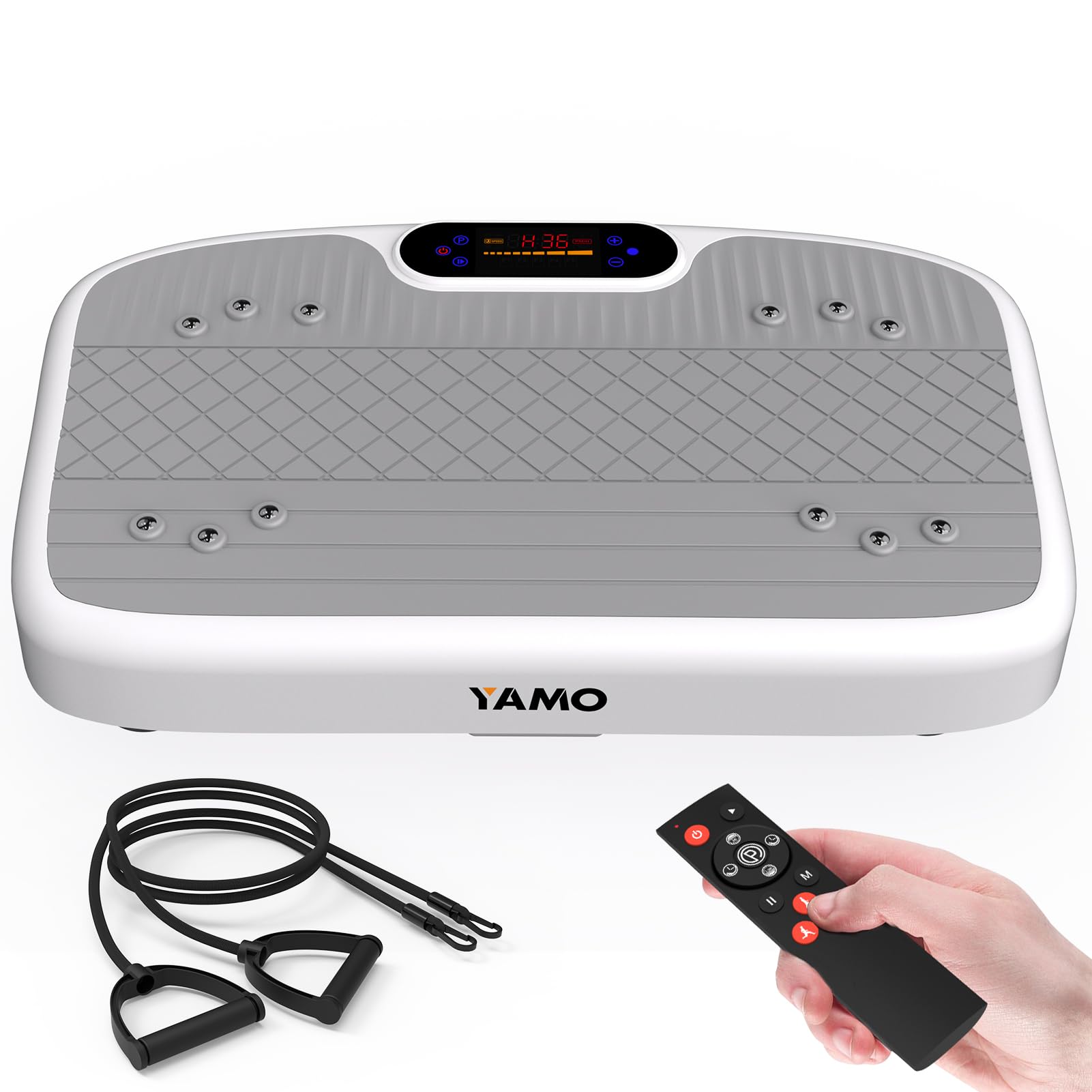 YAMO Vibration Plate Exercise Machine - Full Body Workout Platform with Remote Control for Weight Loss, Muscle Toning & Wellness | Home Gym Equipment for Fitness & Recovery