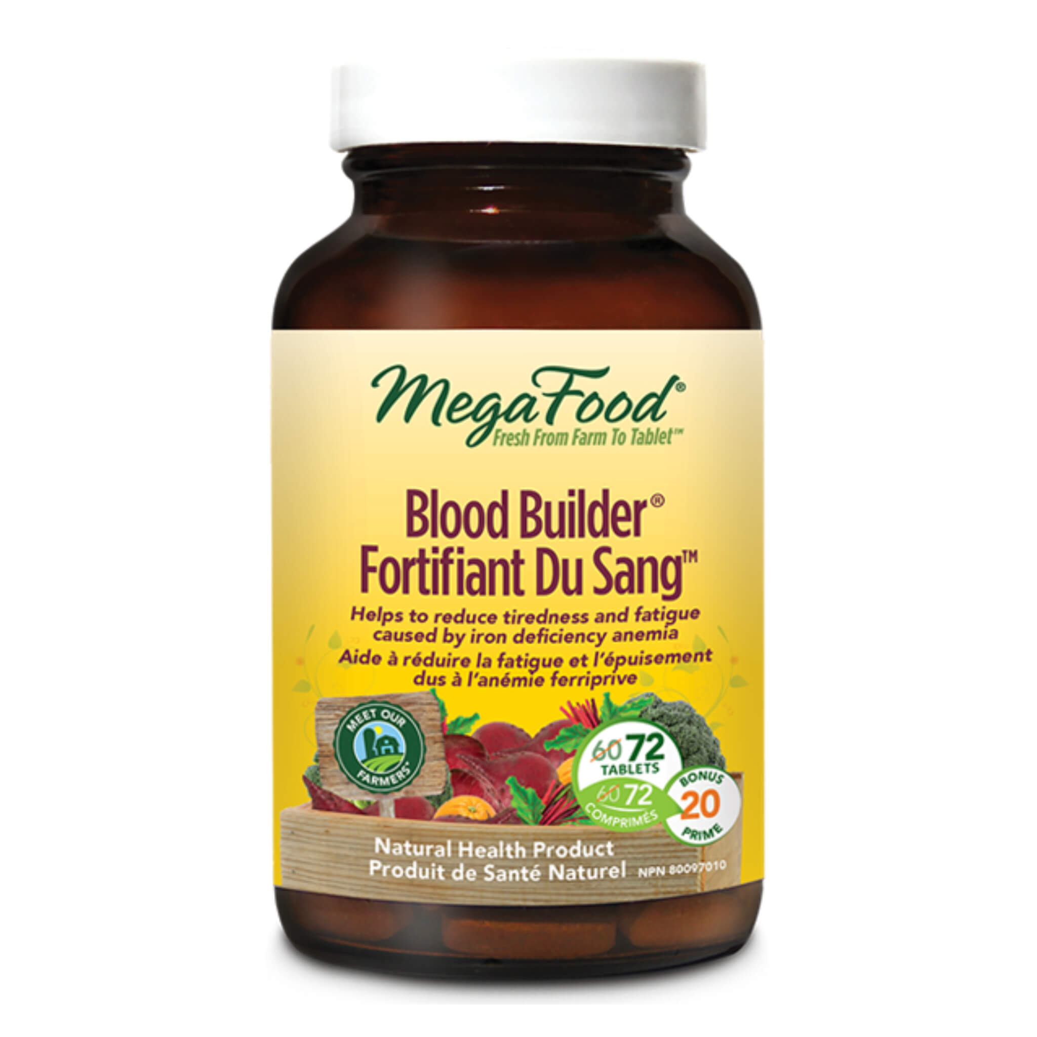 Blood Builder Iron Supplement - 30 Tablets for Energy & Vitality | Supports Healthy Blood Cells for Active Lifestyles