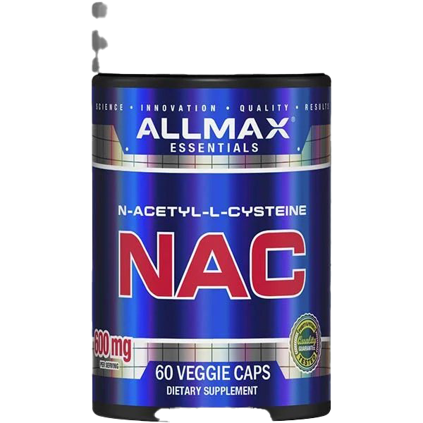AllMax Nutrition NAC 600mg - 60 Vegetarian Capsules | Supports Liver Health & Detox | Antioxidant Supplement for Immune Support & Respiratory Wellness