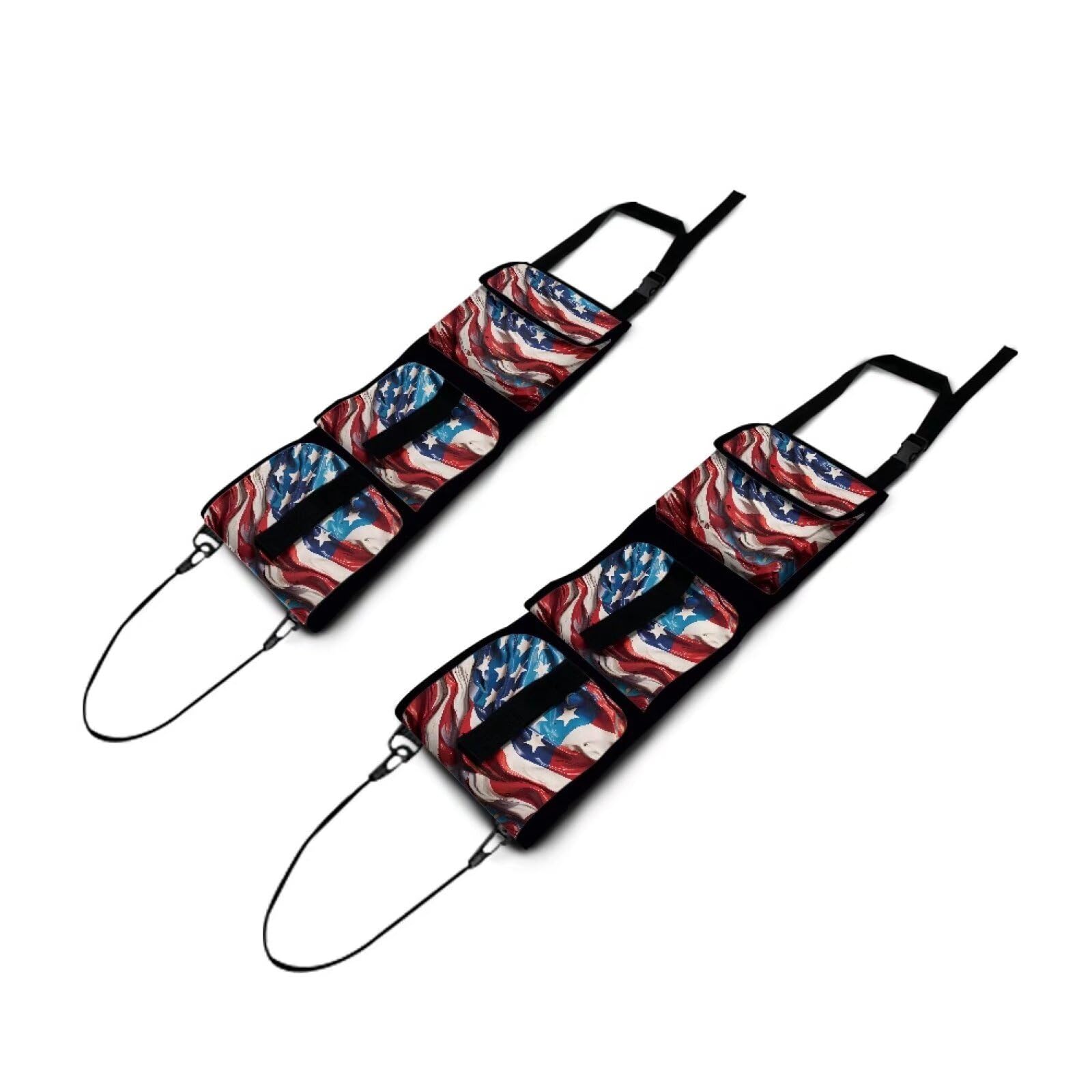 Dreaweet Foldable Truck Gun Rack with Storage Pockets - 2PCS Hunting Accessories Organizer for Pickup Trucks | Perfect for Outdoor Shooting & Camping