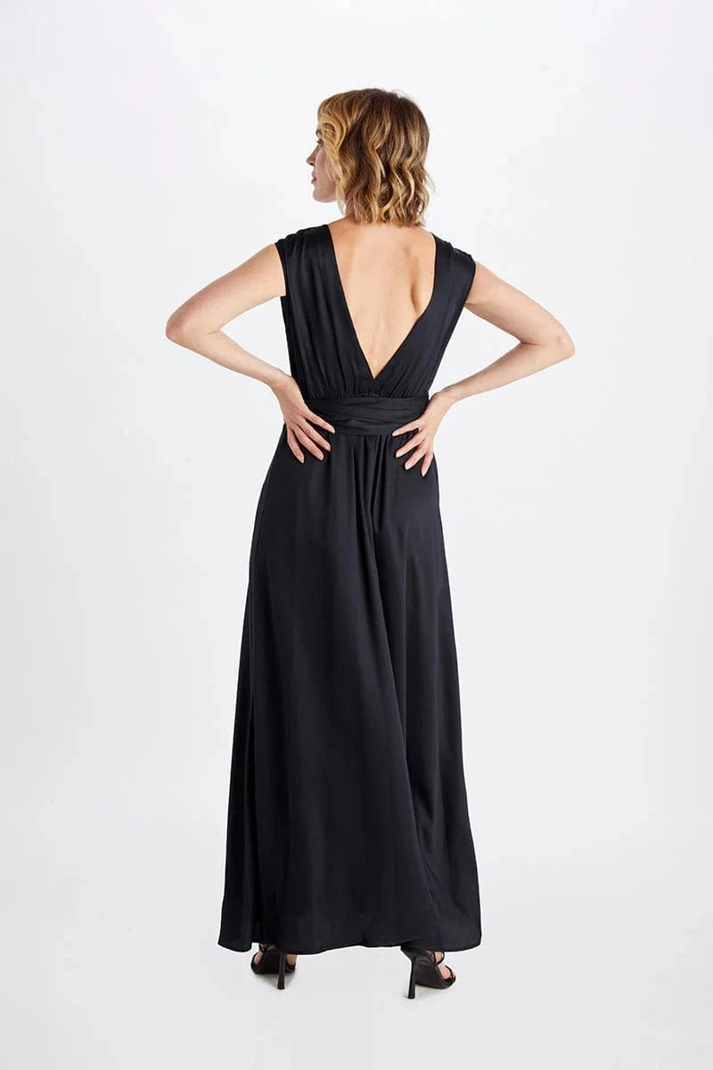 Grace TENCEL™ Modal Vegan Silk Nightgown - Soft Black Sleepwear for Women | Perfect for Lounge, Sleep & Spa Days