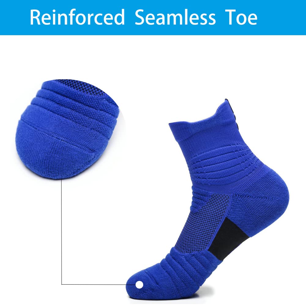 Elite Basketball Socks - Compression Cushion Crew Socks for Men & Women - Thick Athletic Socks for Basketball, Cycling & Sports - Perfect for Training, Games & Workouts