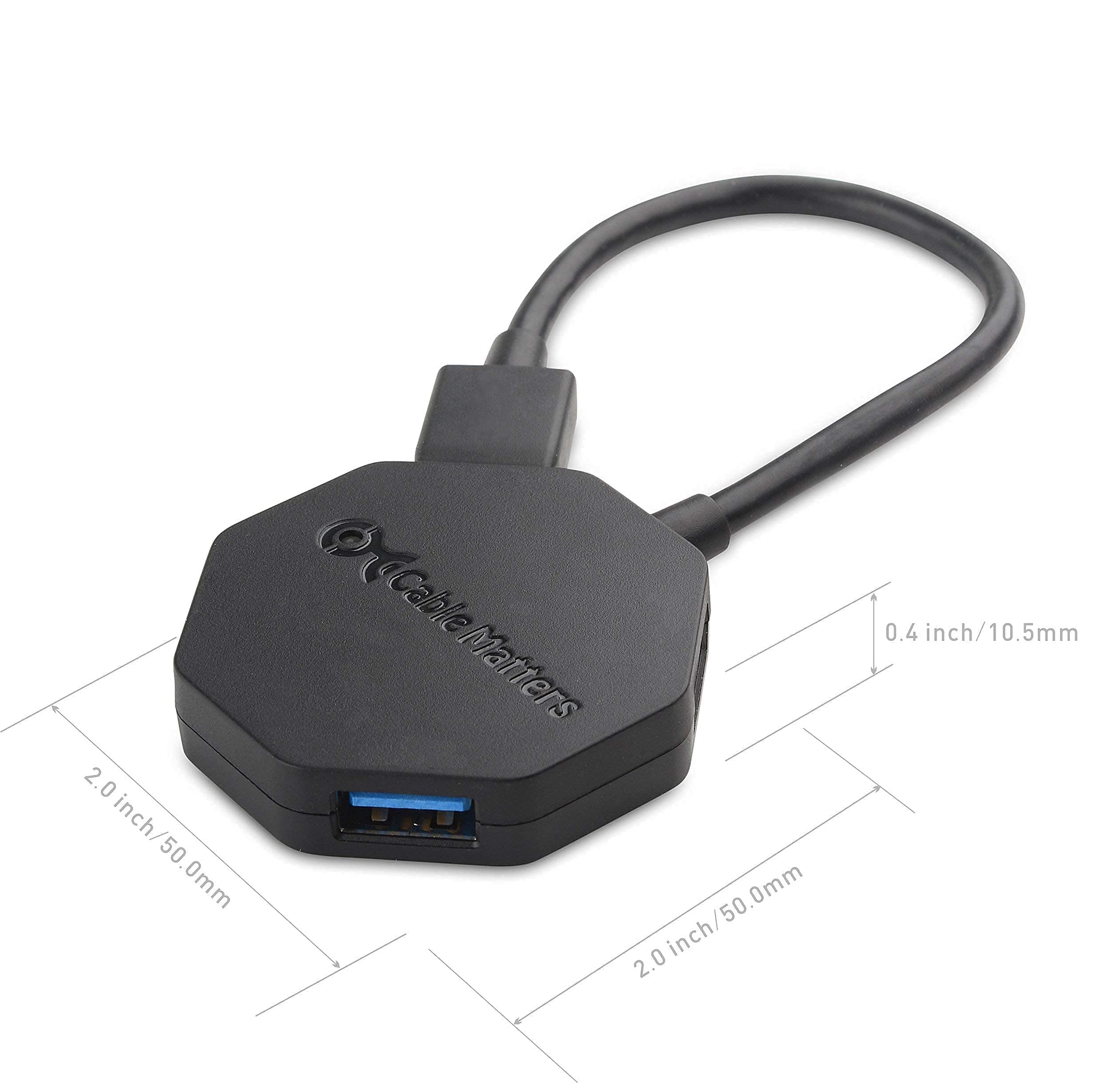 Cable Matters USB 3.0 to DisplayPort Adapter 4K - Ultra Mini USB Hub with 4 Ports for Windows PC, Laptop, Monitor - Perfect for Home Office, Gaming & Multi-Screen Setup | Ideal for Video Editing, Remote Work & Dual Monitor Productivity