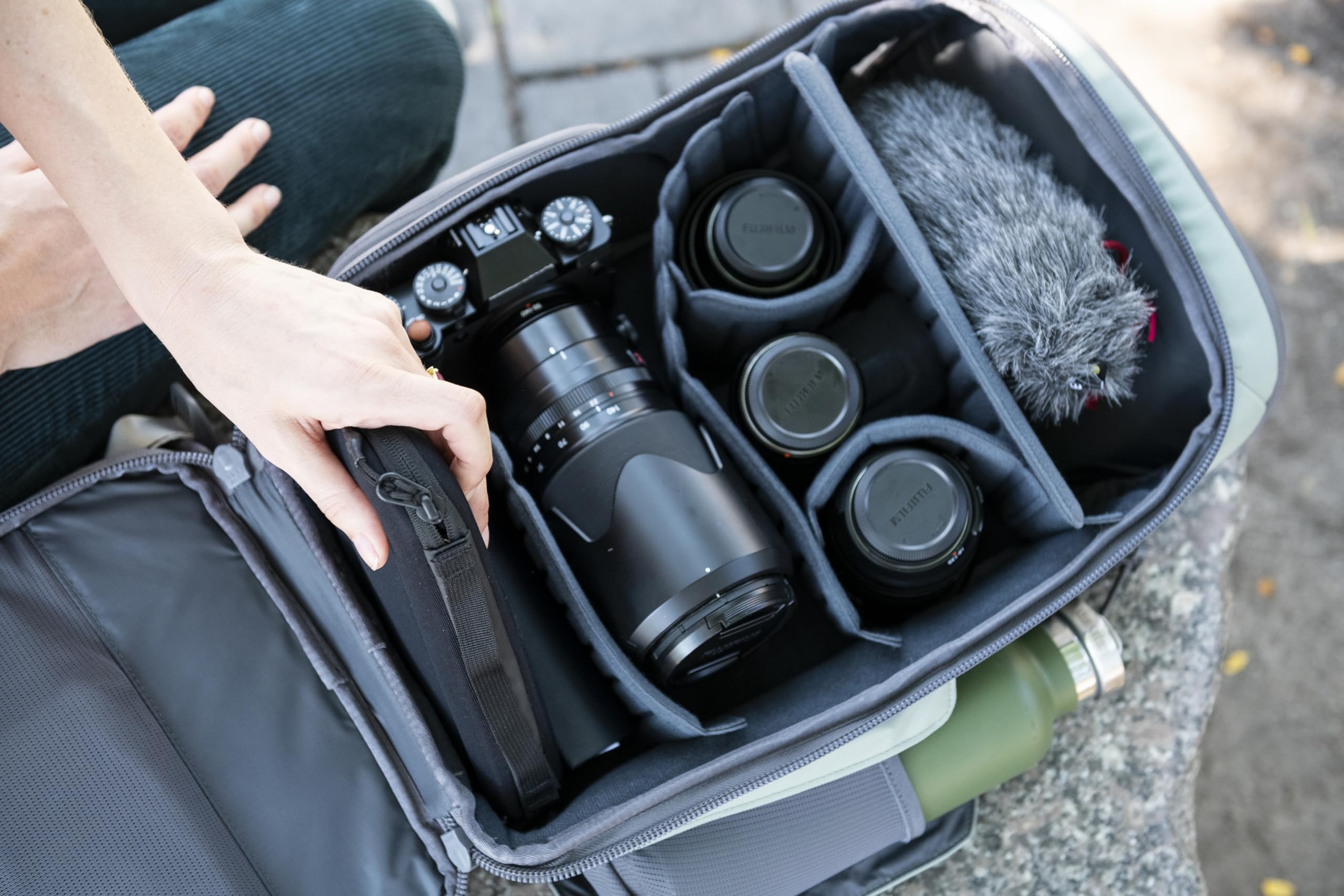 NOMATIC Luma 18L Camera Backpack - Professional DSLR Photography Bag Designed by Peter McKinnon - Waterproof & Durable Sage Green Backpack for Travel, Hiking & Outdoor Photography