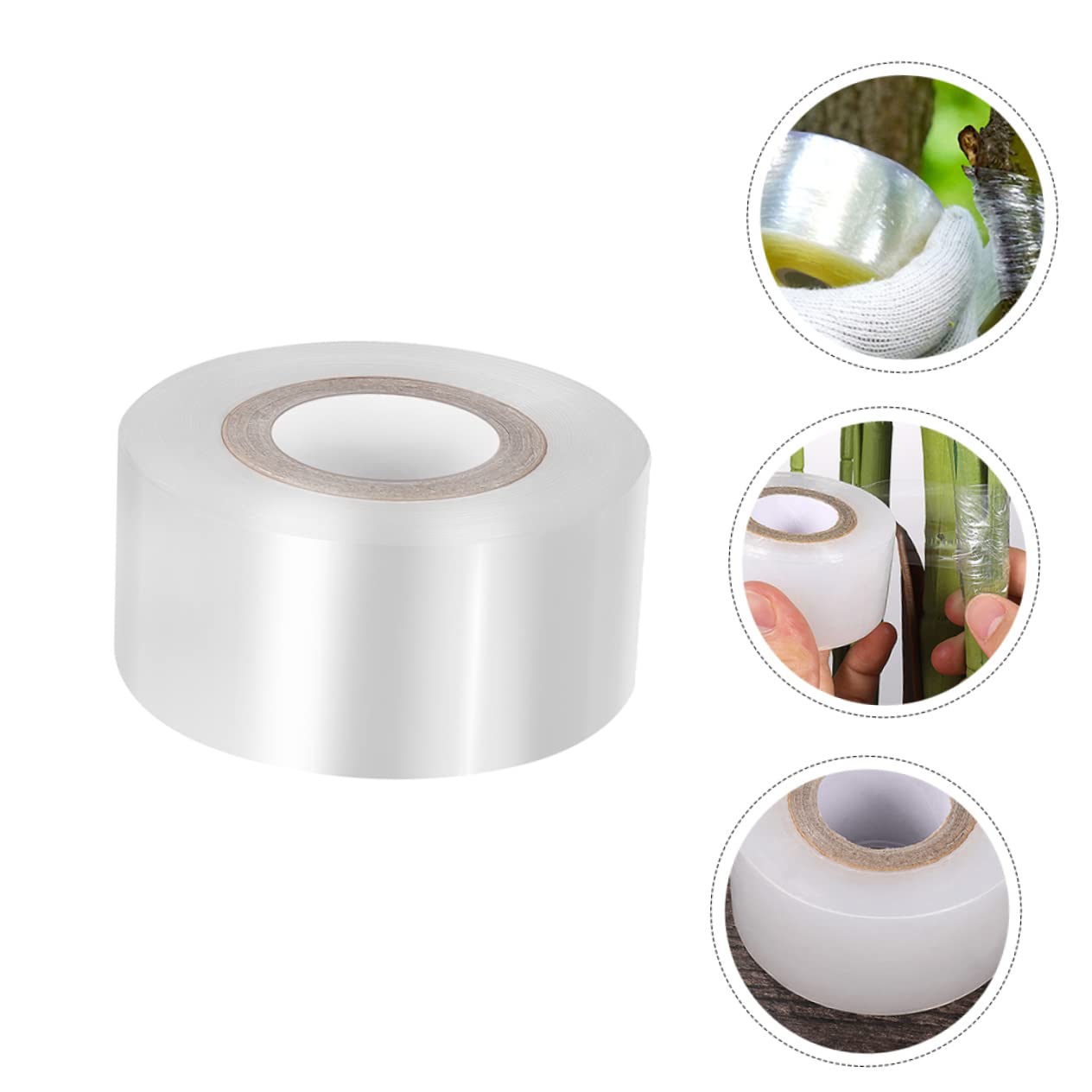 5 Rolls Clear & White Tree Grafting Tape - Professional Grafting Film, Floristry Tape & Pruning Tape for Plants, Fruit Trees - Ideal for Garden Grafting, Plant Repair & Hotfix Tool Applications - Perfect for DIY Gardening, Orchard Maintenance & Plant Care