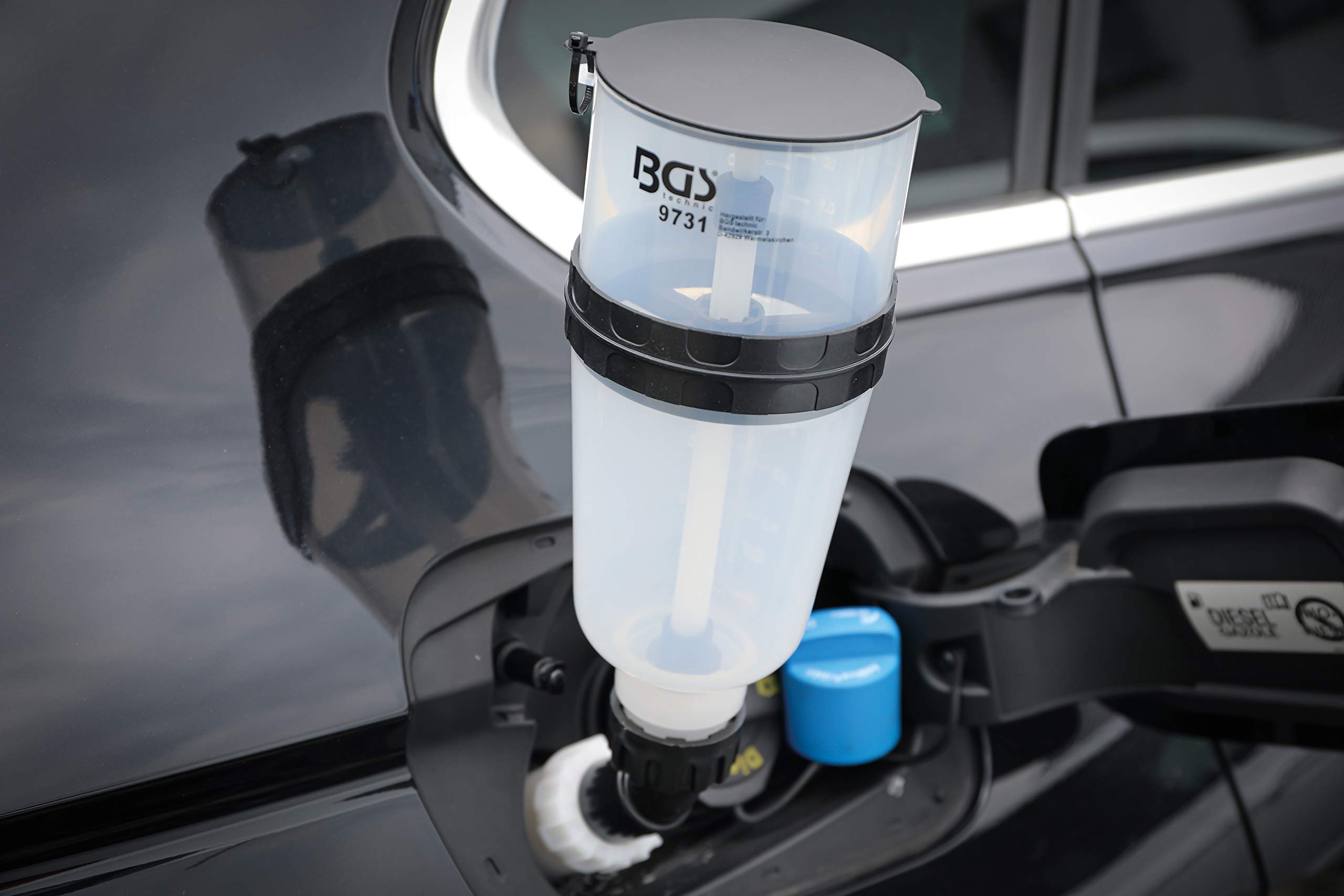 BGS 9731 Multi-Purpose Funnel for Urea (AUS 32) - Angled Design for Easy Pouring | Perfect for Automotive DEF, Agricultural & Industrial Applications