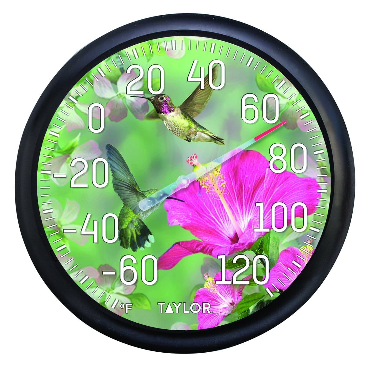 13.25 Inch Hummingbird Dial Thermometer - Accurate Temperature Gauge for Home, Kitchen, Outdoor & HVAC Use