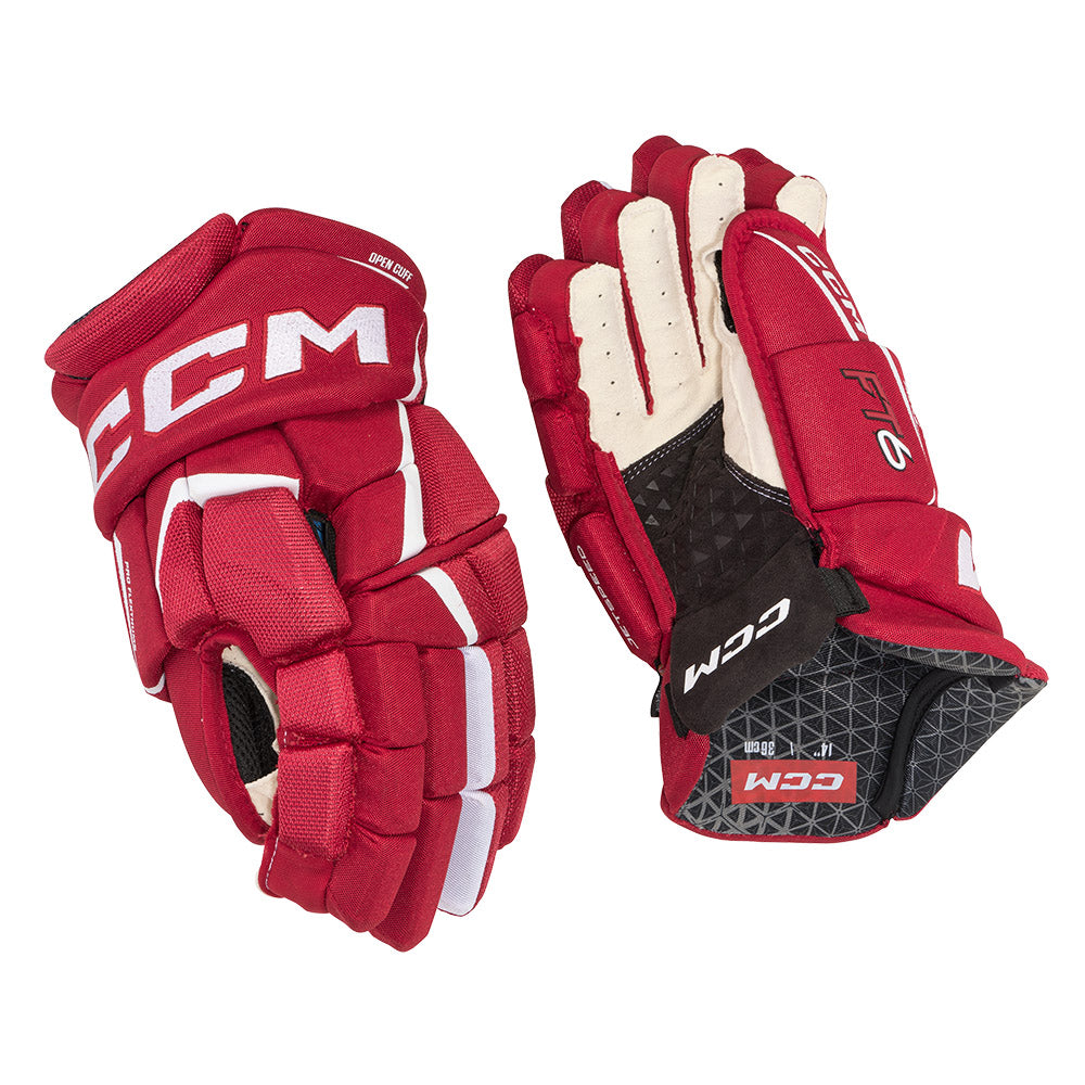 CCM Jetspeed FT6 Junior Ice Hockey Gloves - Youth Protective Gear for Ice Skating & Hockey Training - Perfect for Games, Practices & Winter Sports