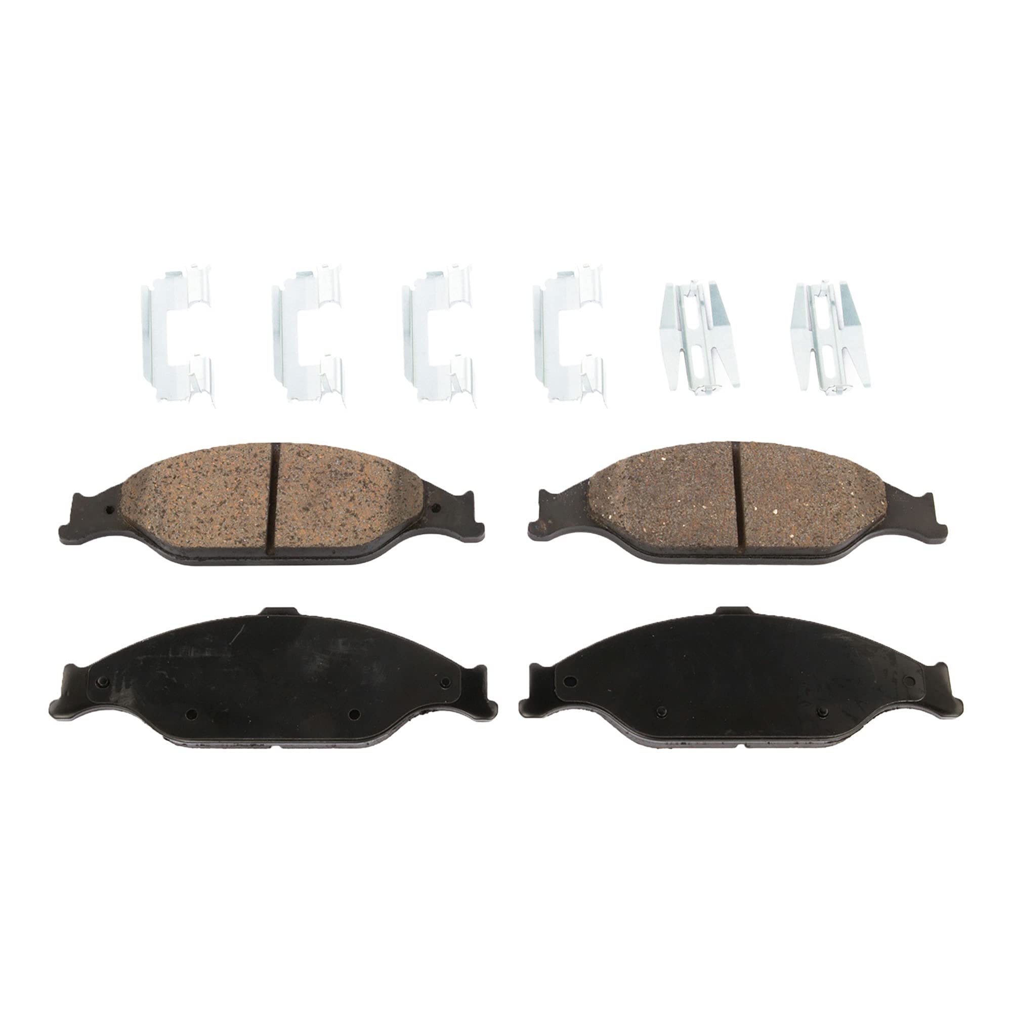 High-Performance Front Brake Disc and Pad Kit - 2-Wheel Set for 1999-2004 Ford Mustang | Ceramic Brake Pads | 5-Lug Cast Iron Rotors | Natural Finish | Perfect for Daily Driving & Performance Upgrades