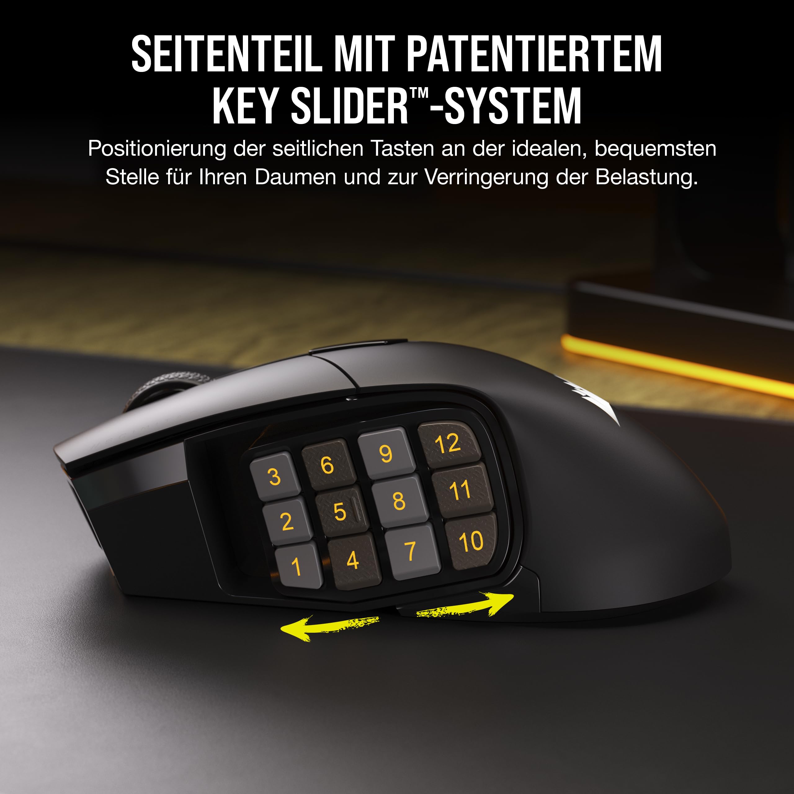 CORSAIR SCIMITAR ELITE WIRELESS MMO Gaming Mouse - 26,000 DPI Optical Sensor - 16 Programmable Buttons - Up to 150 Hours Battery Life - iCUE Software Compatible - RGB Lighting - Ergonomic Design for PC, PS5, PS4, Xbox - Black | Perfect for MMORPG, FPS, and Long Gaming Sessions