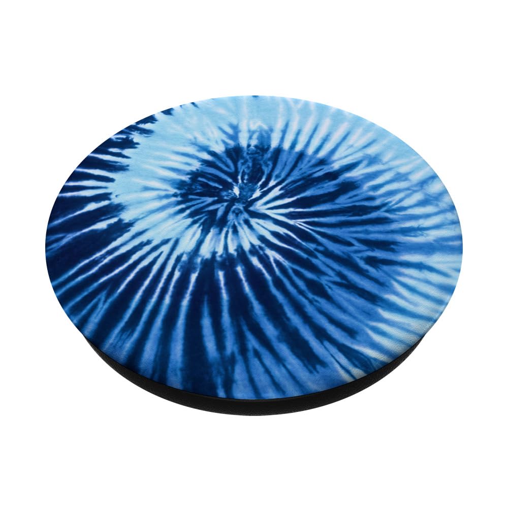 Blue Tie Dye PopSocket Expandable Phone Grip Stand - Compatible with Most Phones, Tablets, and Cases - Perfect for Hands-Free Viewing and Secure Grip