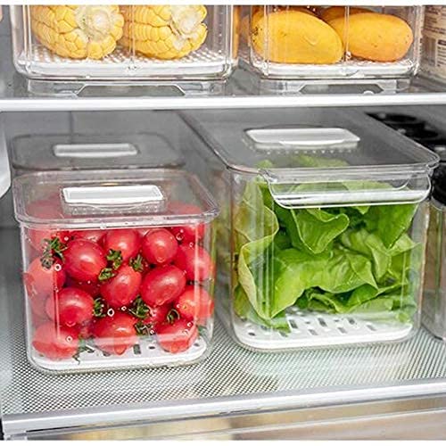 Large Airtight Food Storage Containers for Fridge - BPA Free Produce Keepers & Meal Prep Organizers | Perfect for Fresh Vegetables, Fruits, Leftovers & Bulk Food Storage