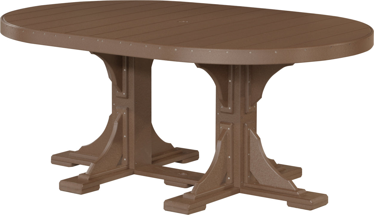 LuxCraft 4' x 6' Oval Dining Table Set for 6 - Modern Kitchen & Dining Room Furniture - Perfect for Family Gatherings, Dinner Parties & Small Spaces