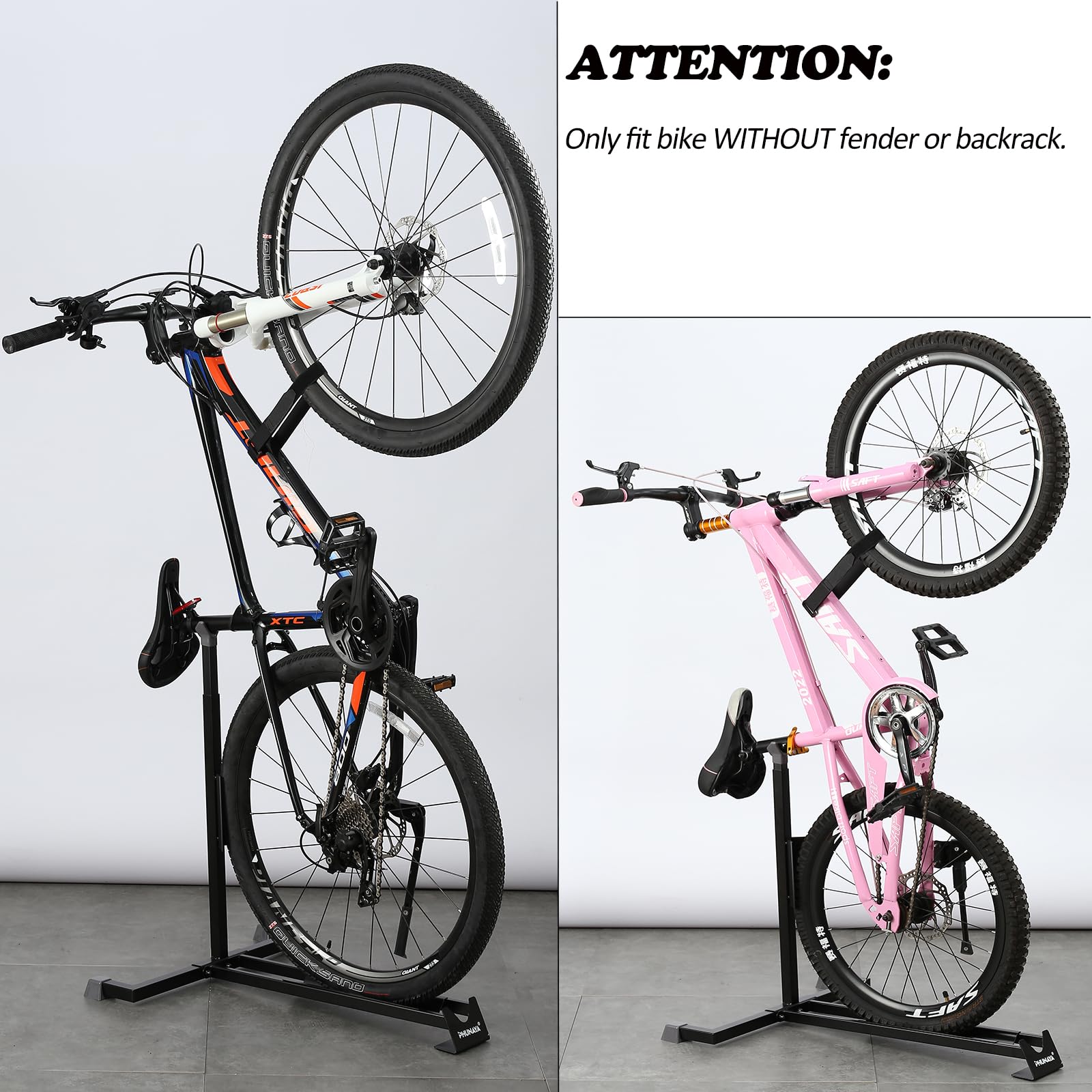 Heavy Duty Vertical Bike Stand for Indoor Storage - 2 Pack PVC Coated Upright Bicycle Rack Holder Fits 24