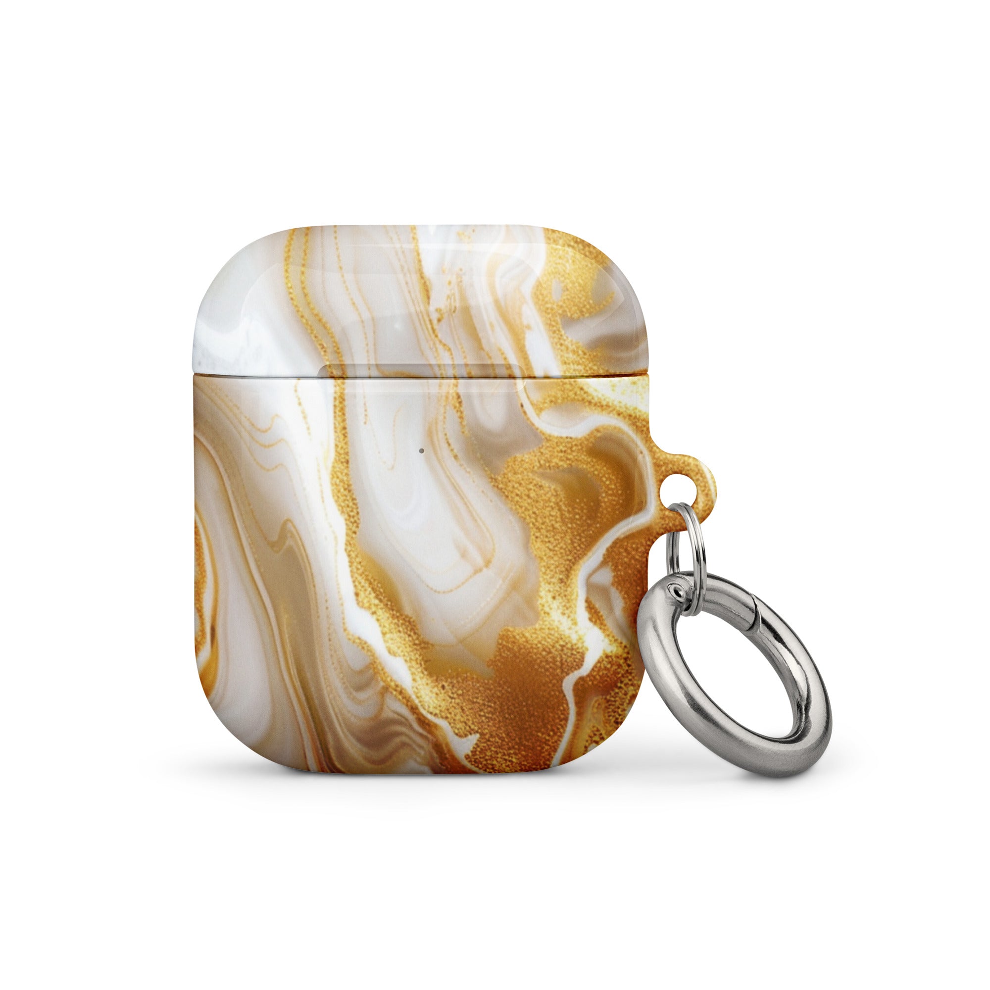 Premium Gold Marble AirPods Case - Stylish Protective Cover for AirPods 1/2/3/Pro - Trendy Phone Accessory for Women & Men - Perfect for Work, Gym & Travel