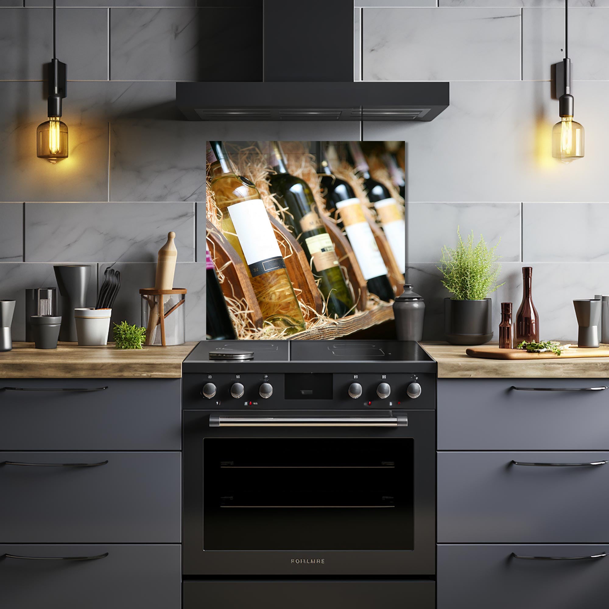 Premium Glass Wine Bottles & Splashbacks - Elegant & Durable for Kitchen & Bar Decor - Perfect for Home, Restaurants, and Wine Cellars