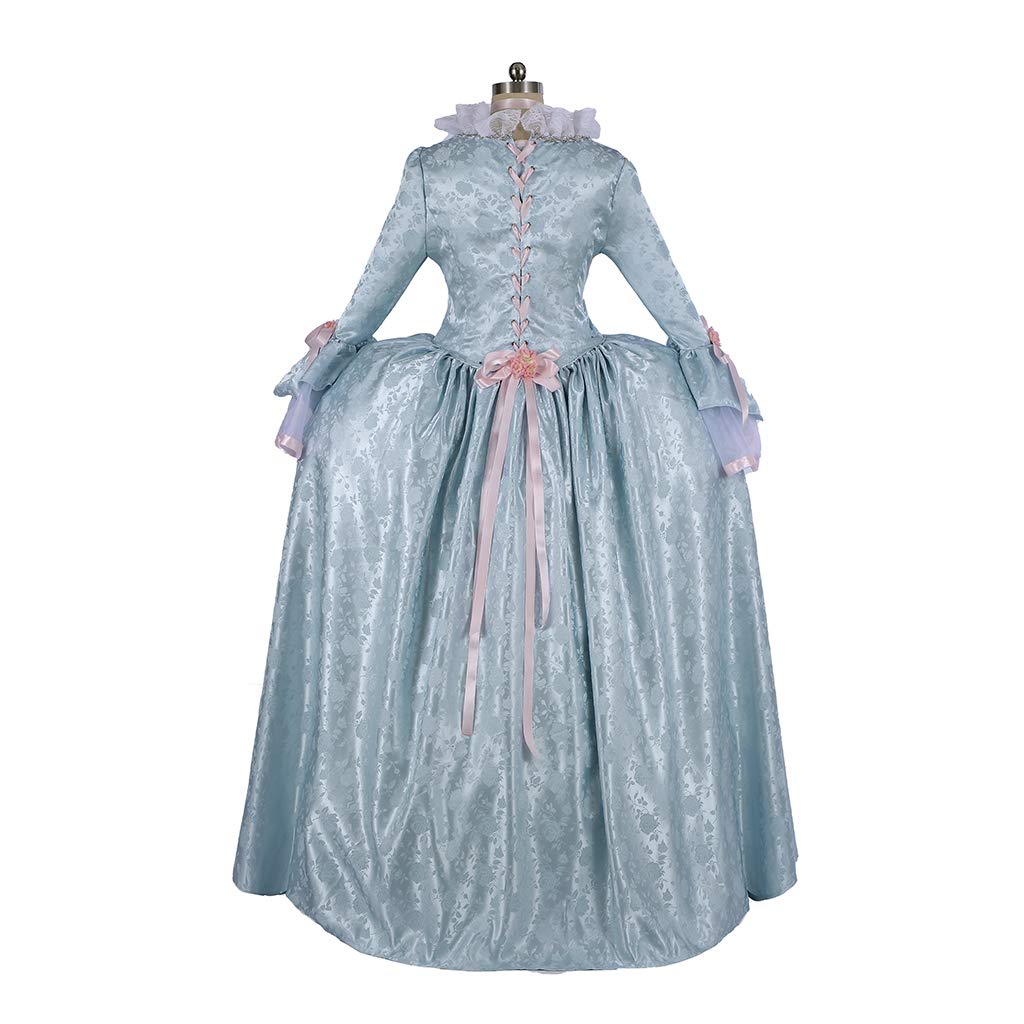 Marie Antoinette Cosplay Dress for Women - Blue Rococo Colonial Ball Gown Costume | Vintage Medieval Dress for Halloween, Cosplay Events & Themed Parties