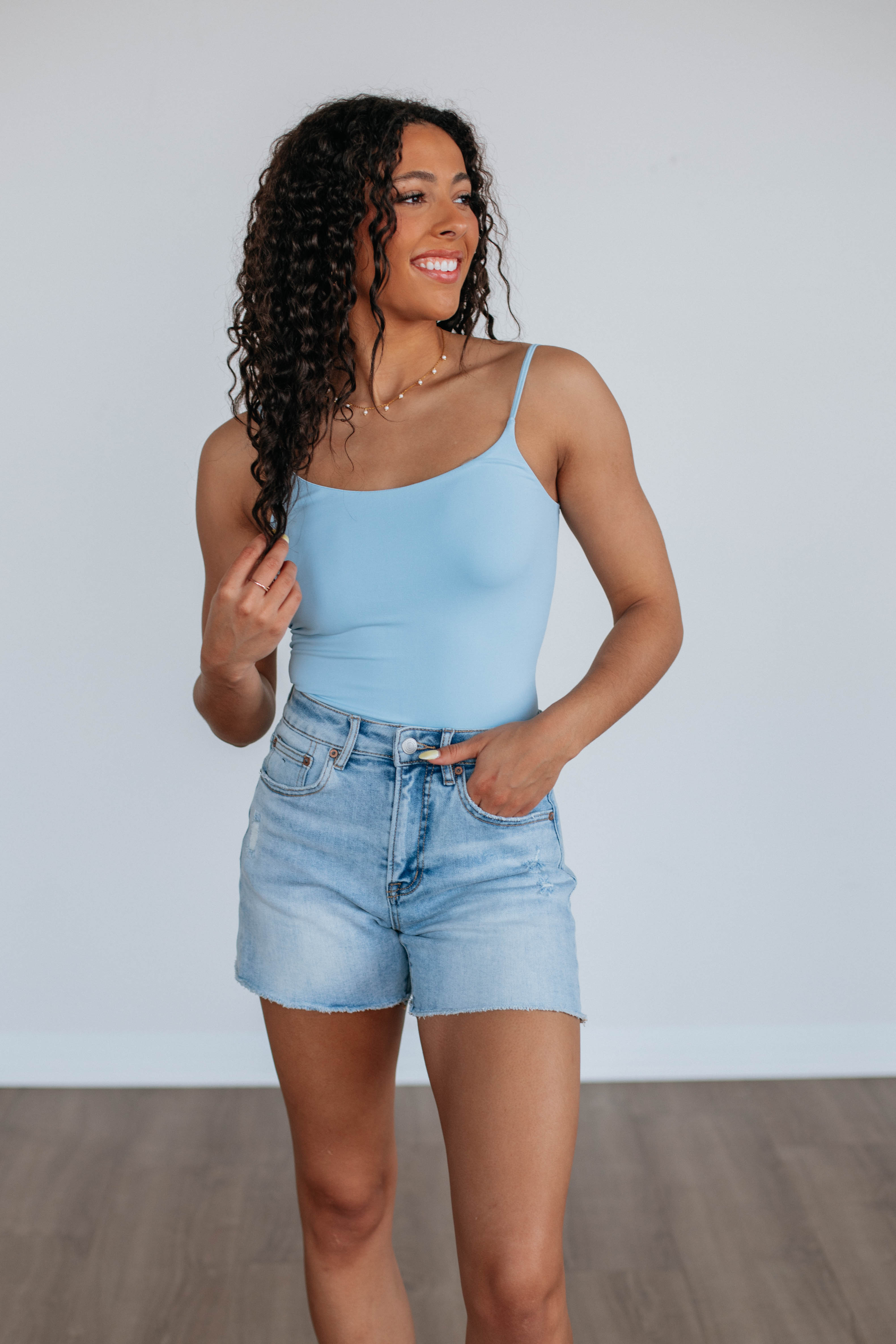 Double Take Bodysuit for Women - Sky Blue Seamless Shapewear for Everyday Comfort & Confidence | Perfect for Work, Date Night & Special Occasions