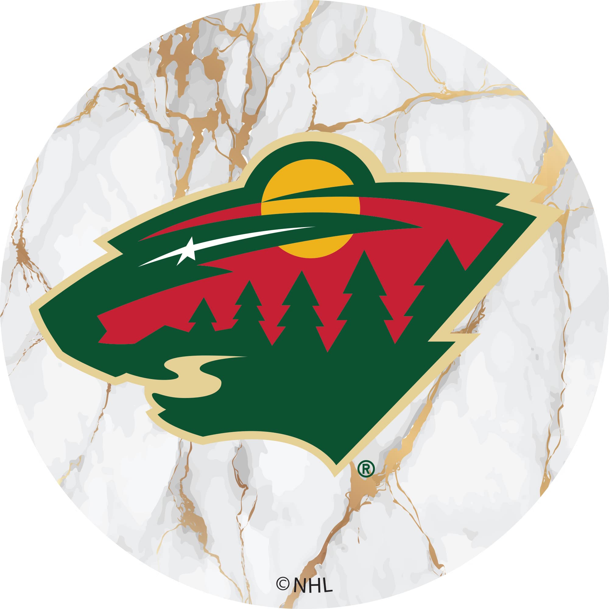 NHL PopSocket PopGrip with White Marble Design - Swappable Phone Grip for iPhone & Samsung - Perfect for Hockey Fans & Game Day Support