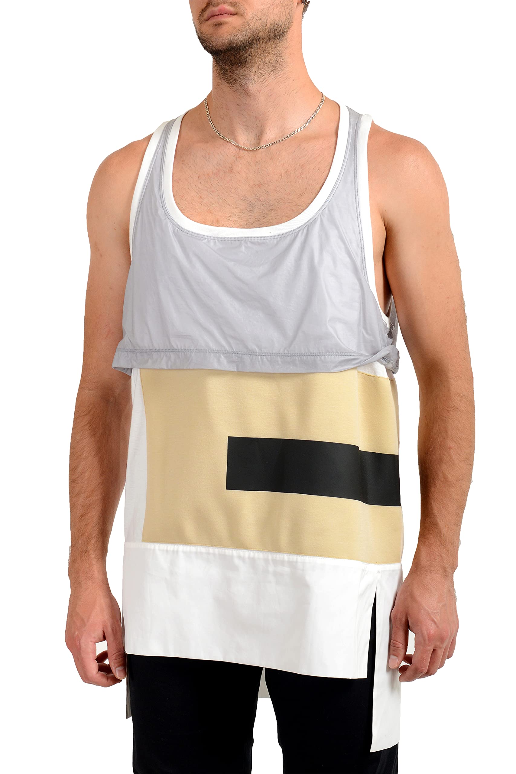 DSQUARED2 Men's Sleeveless Graphic Tank Top - Multi-Color Casual Muscle Shirt for Gym, Beach & Summer Wear - Size US S / IT 48