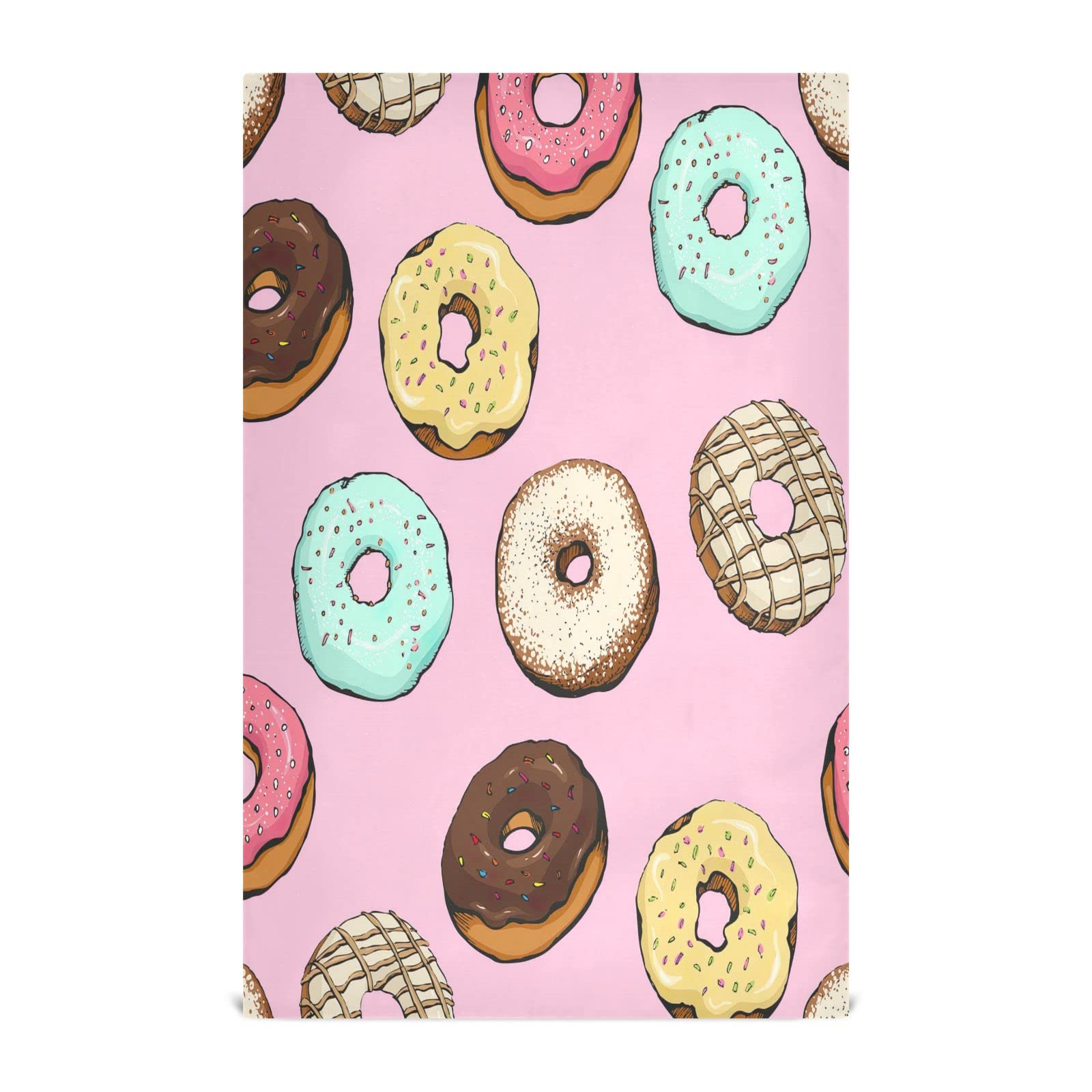 KLL Donut Dish Cloth Set - 1 Pack Absorbent Kitchen Towels for Drying Dishes, Washing Dishes & Cleaning Sink - Soft & Durable 28x18 Inch Hand Towels - Perfect for Cooking, Baking & Table Decor