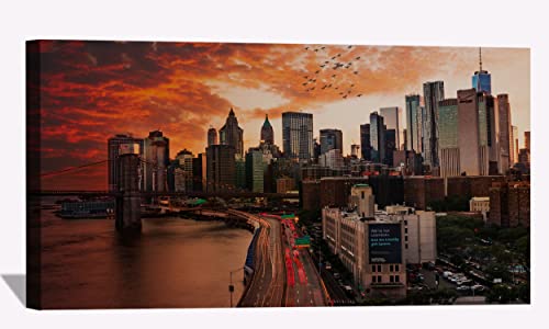 Sunset Over Manhattan Bridge