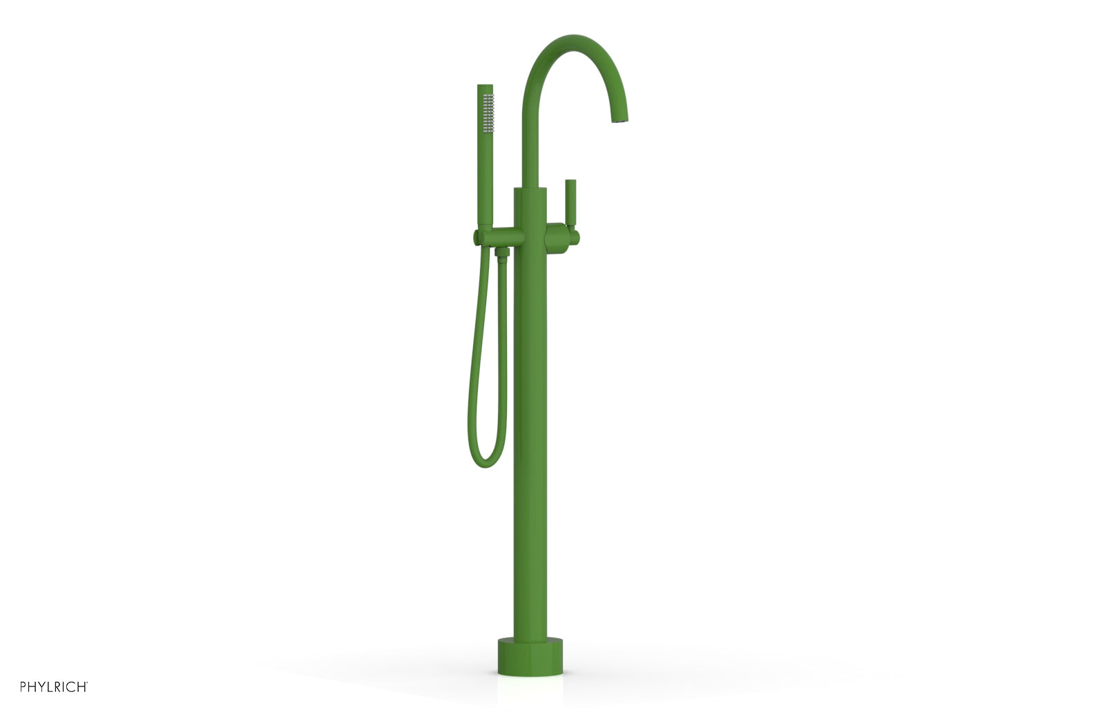 Premium Tall Floor Mount Tub Filler with Lever Handle & Hand Shower - D130 44 01 - Ideal for Modern Bathroom Renovations and Spa-Like Showers
