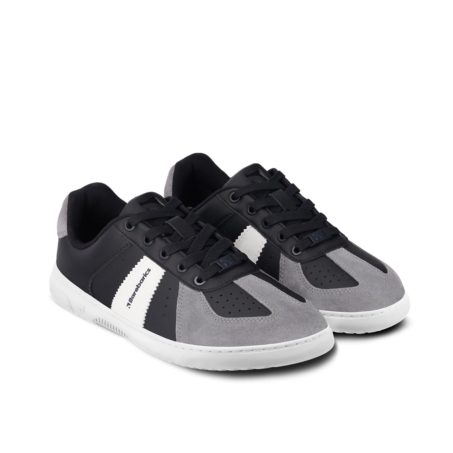 Barefoot Sneakers Barebarics Icara - Black & Dark Grey | Minimalist Running Shoes for Men & Women | Perfect for Trail Running, Gym Workouts & Everyday Comfort