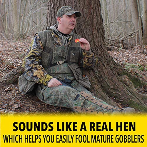 Premium Turkey Pot Calls - Realistic Glass & Slate Turkey Calls with Strikers - Hunting Gear for Spring & Fall Turkey Season - Perfect for Woodland & Field Hunting