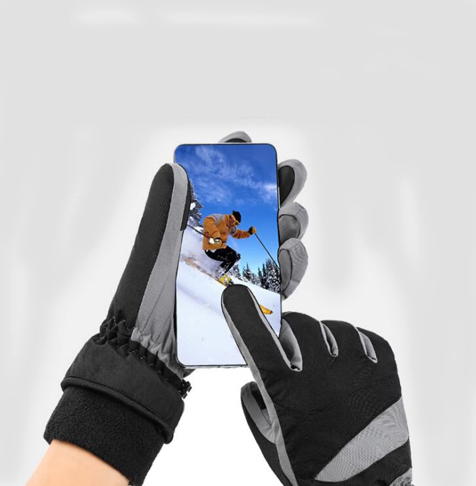 IPENNY Winter Ski Gloves for Women & Men - Warm Touchscreen Cold Weather Gloves, Waterproof Windproof Snowboard & Snow Ski Gloves for Outdoor Sports & Winter Activities