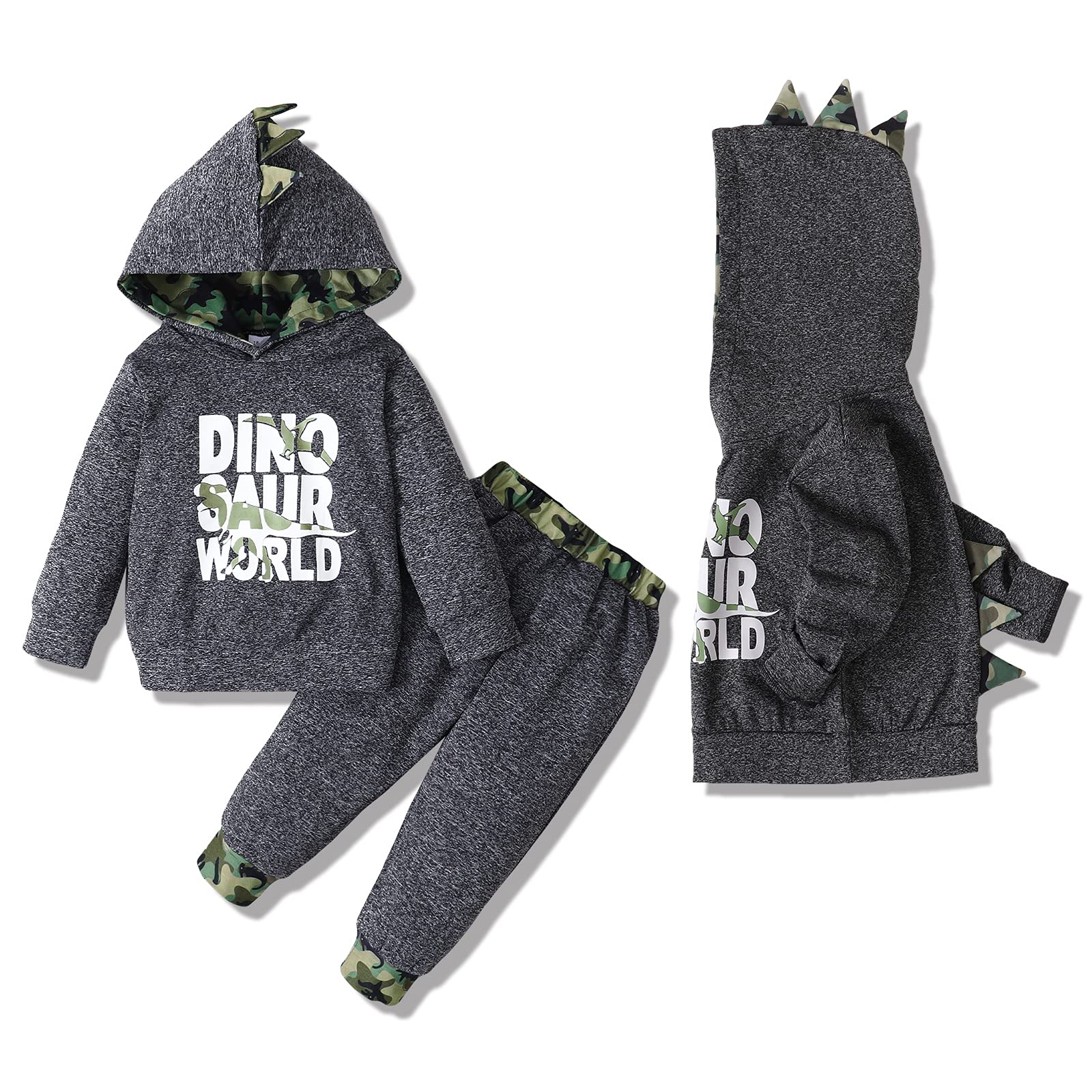 Kucnuzki Baby & Toddler Boys Fall Winter Outfits - Long Sleeve Shirt, Sweatshirt & Pants Set | Warm Kids Clothing for Playdates, Daycare & Family Outings