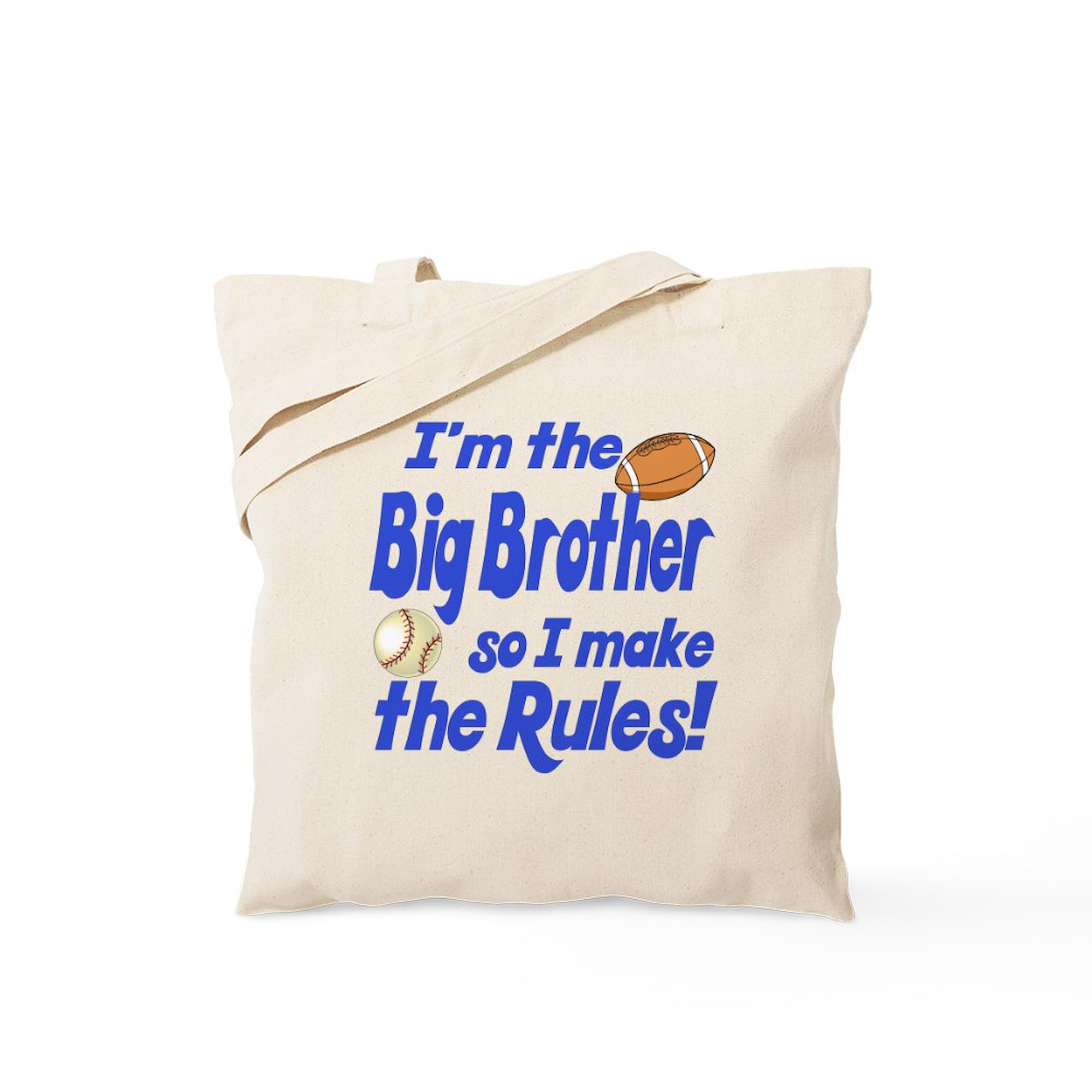 Big Brother Rules Tote Bag - Natural Canvas Reusable Shopping Bag for Groceries, Beach & Work | Eco-Friendly Cotton Tote with Durable Handles