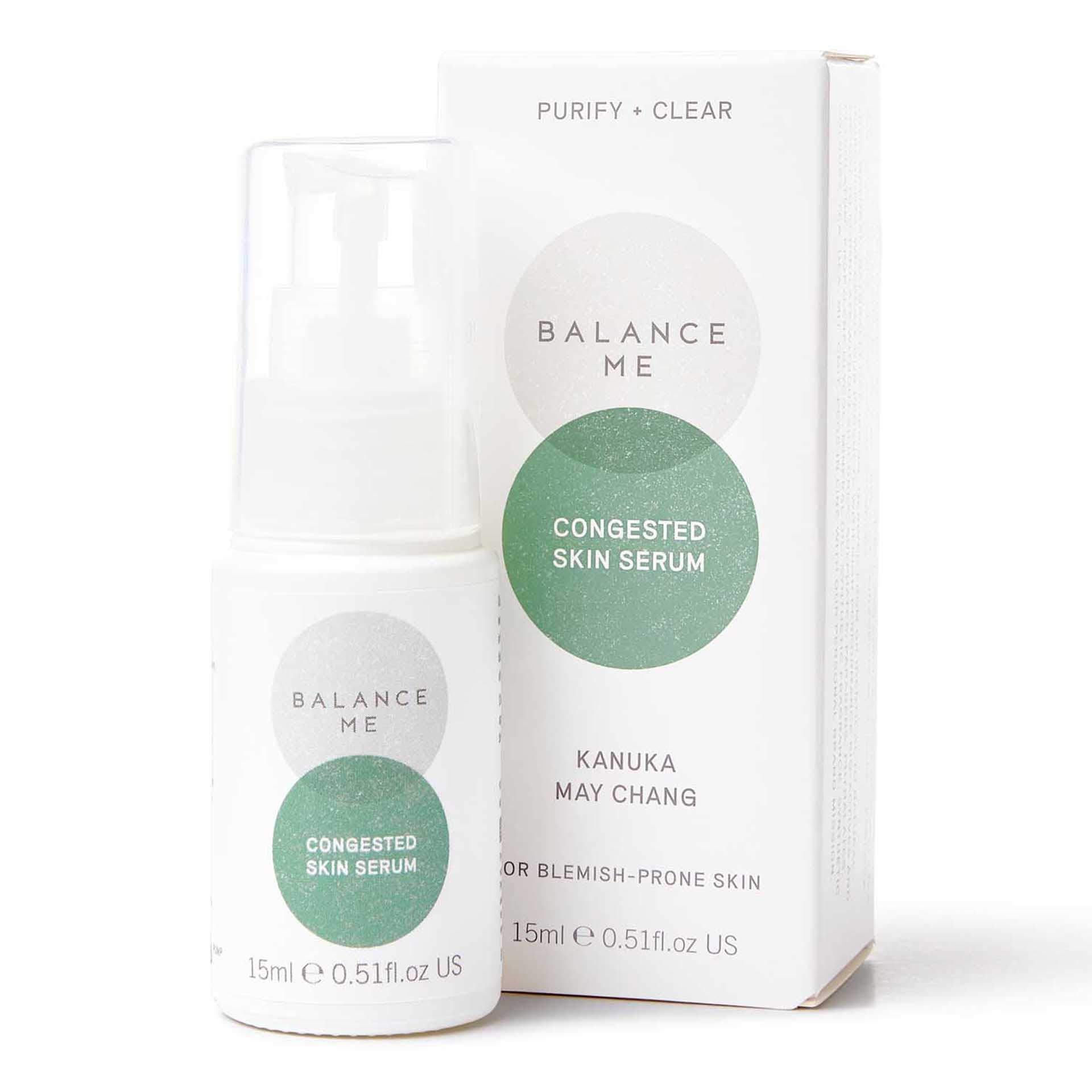 Balance Me Soothe + Clear Duo - Congested Skin Serum & Pure Skin Face Wash - Vegan & Cruelty-Free Skincare for Blemish-Prone Skin - Perfect for Daily Acne Treatment & Sensitive Skin Care Routine