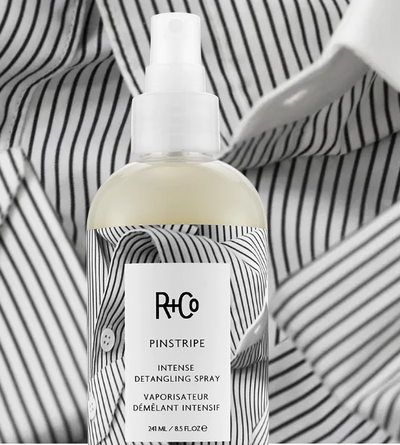 R+Co Pinstripe Intense Detangling Spray for Smooth & Frizz-Free Hair | Professional Leave-In Conditioner for All Hair Types | Perfect for Daily Styling & Heat Protection