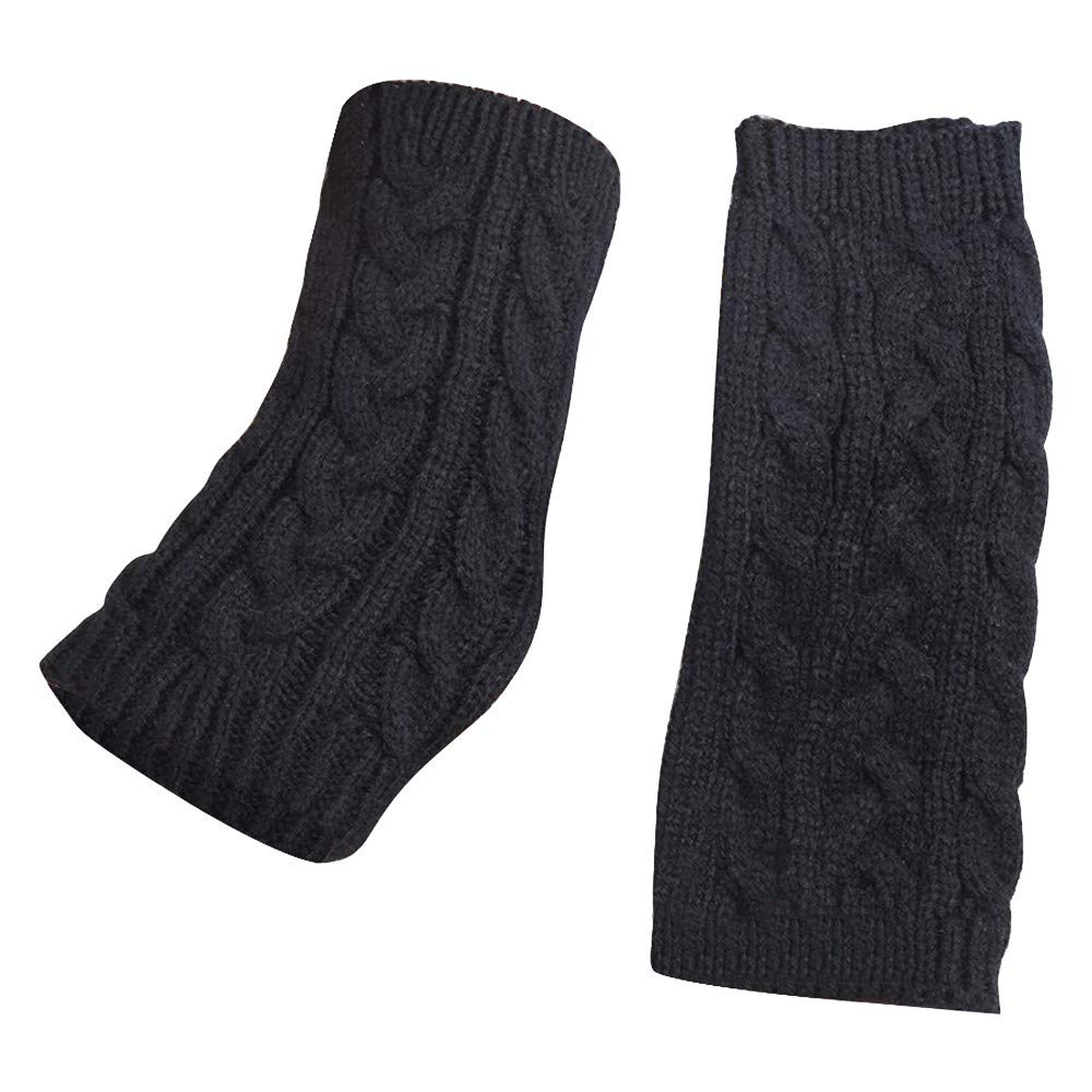 Women's Winter Fingerless Gloves - Soft Crochet Knit Wrist Warmers with Thumbhole for Cold Weather | Perfect for Typing, Driving & Outdoor Activities