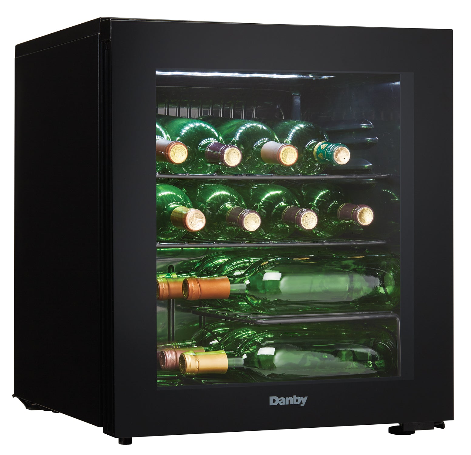 Danby DWC018A1BDB 16 Bottle Freestanding Wine Cooler - Black Stainless Steel Wine Fridge for Home, Kitchen, or Bar - Perfect for Wine Storage & Entertaining