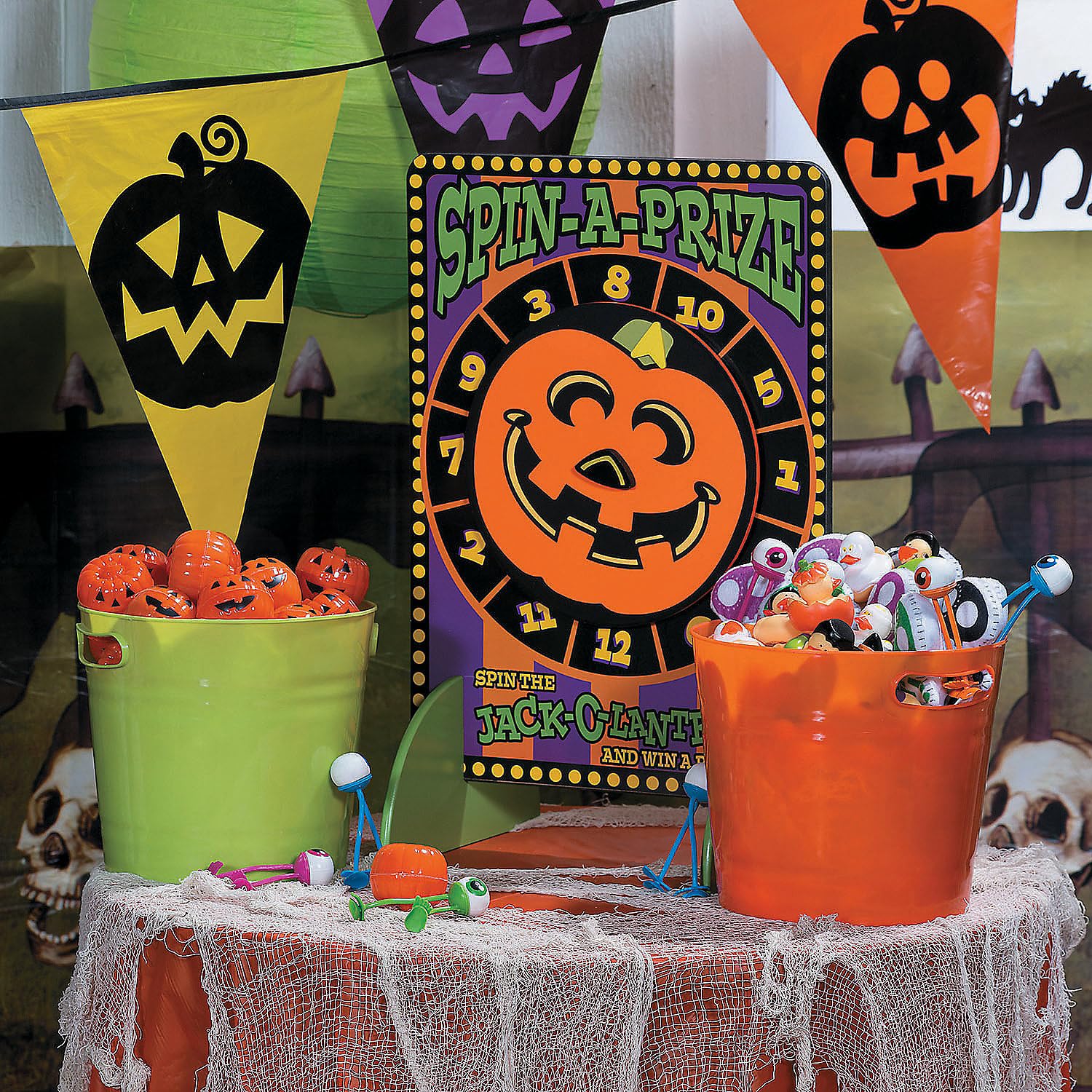 Fun Express Halloween Eyeballs with Suction Feet - 24pcs Bendable Vinyl Toys for Kids, Party Favors & Decorations - Perfect for Halloween Costumes, Classroom Prizes & Spooky Party Supplies