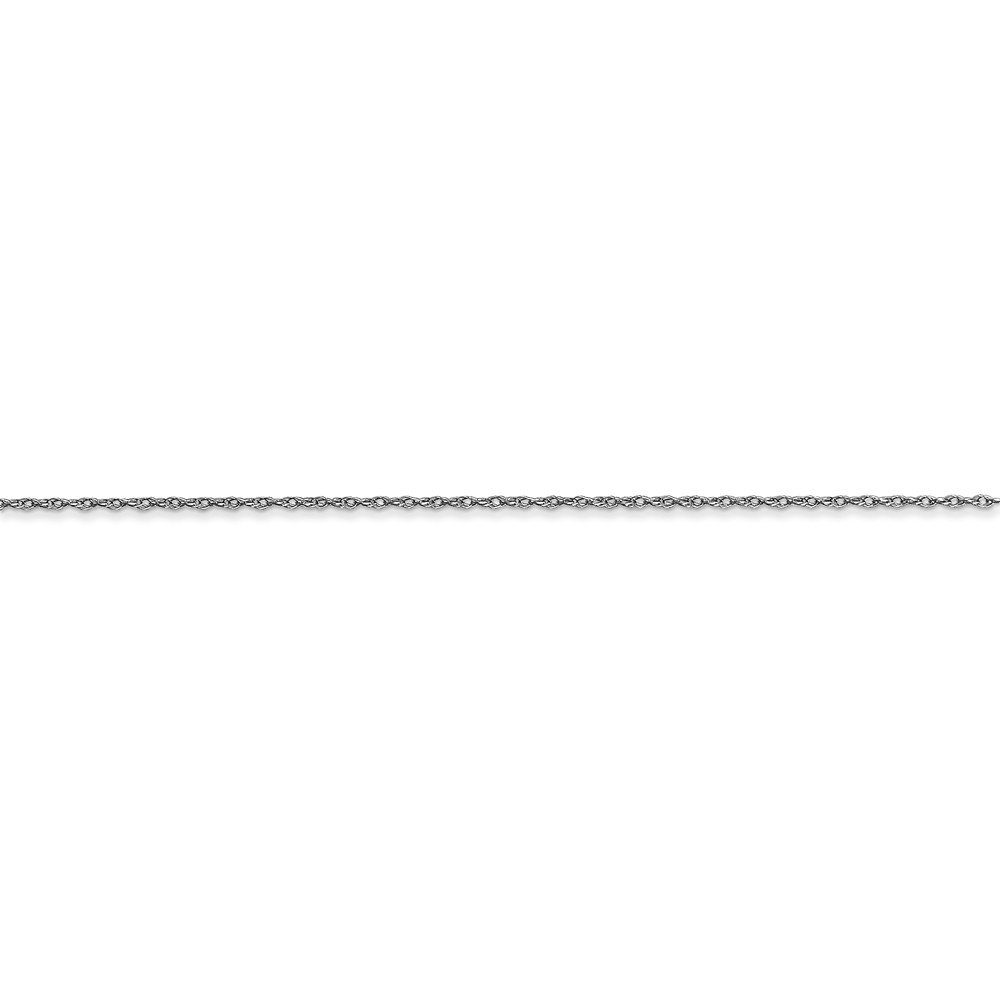 14K White Gold 0.5mm Carded Cable Rope Chain Necklace - Dainty & Elegant Jewelry for Women, Perfect for Layering, Everyday Wear & Special Occasions